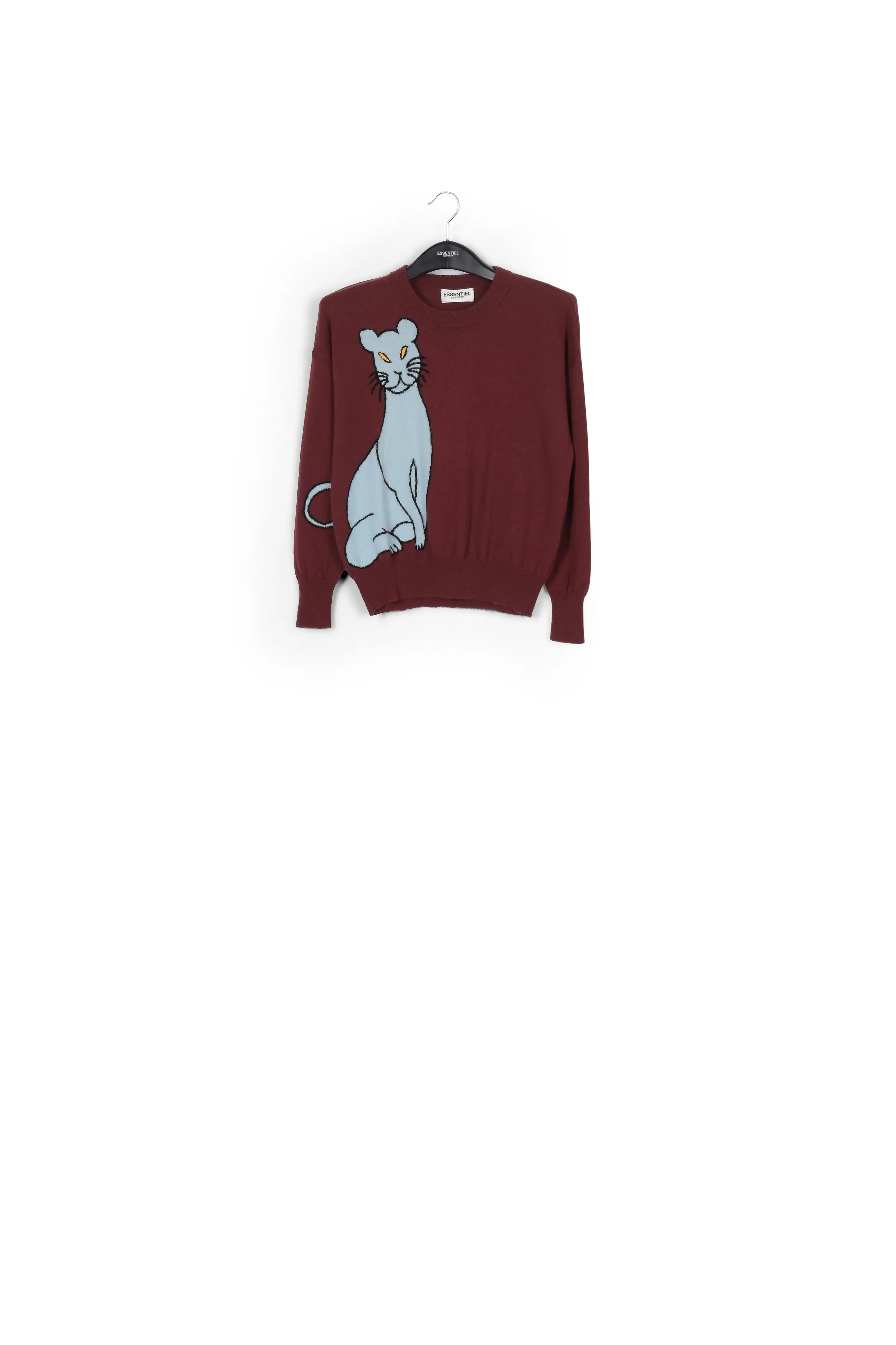 Cat intarsia sweater