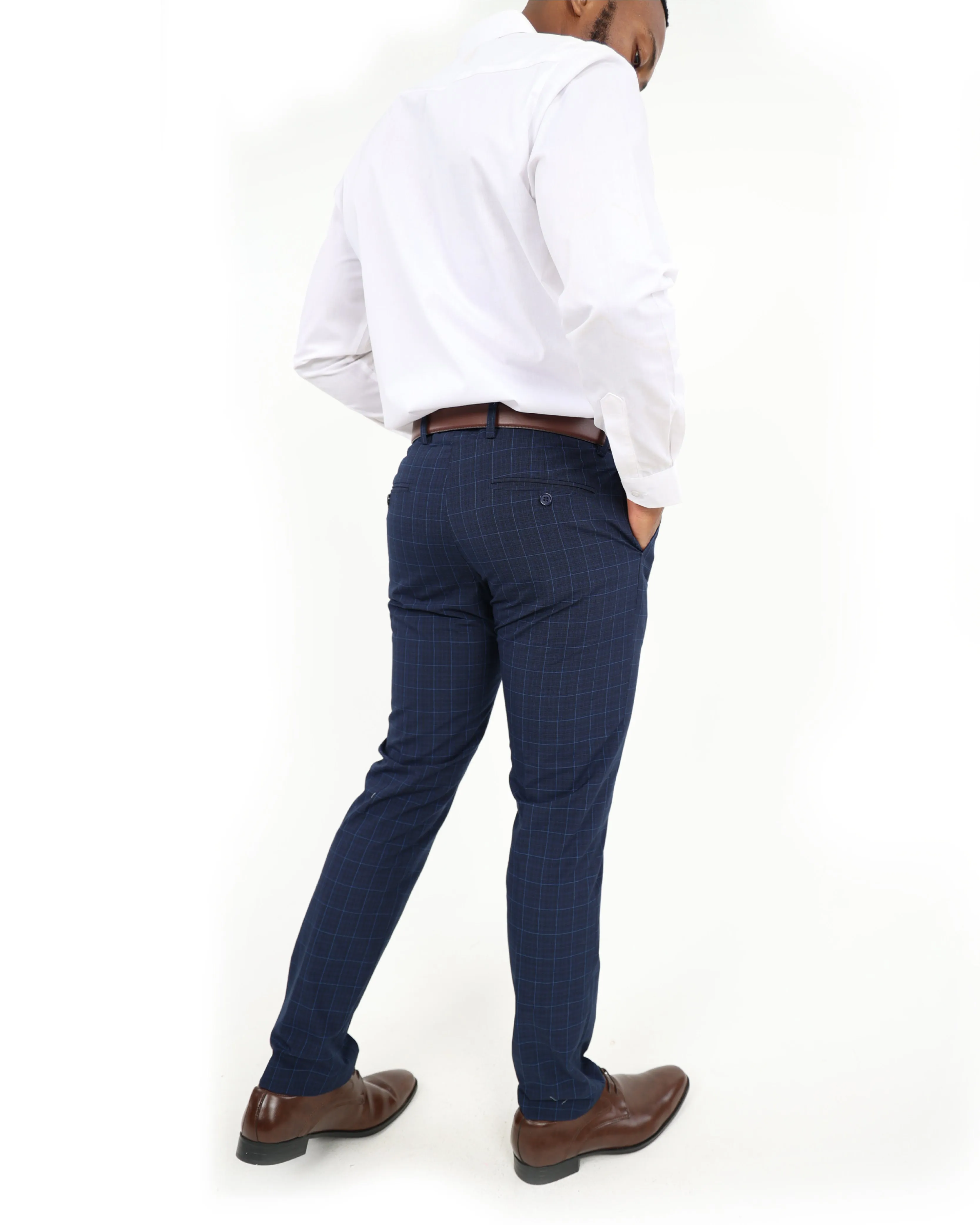 Check Slim Fit Formal Pants