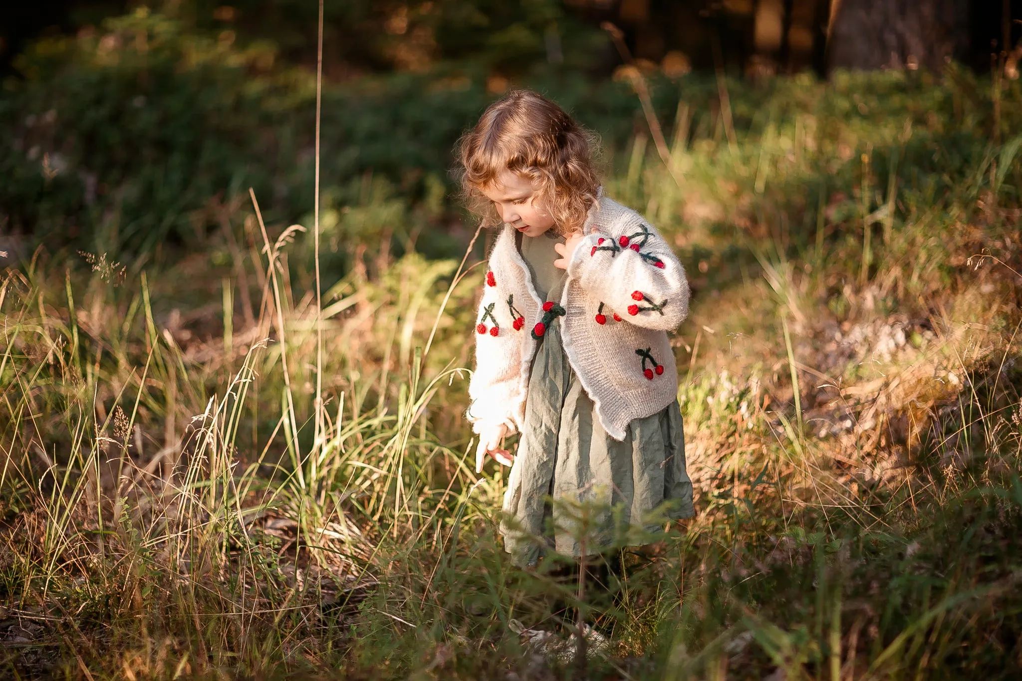 Cherries cardigan | Wheat