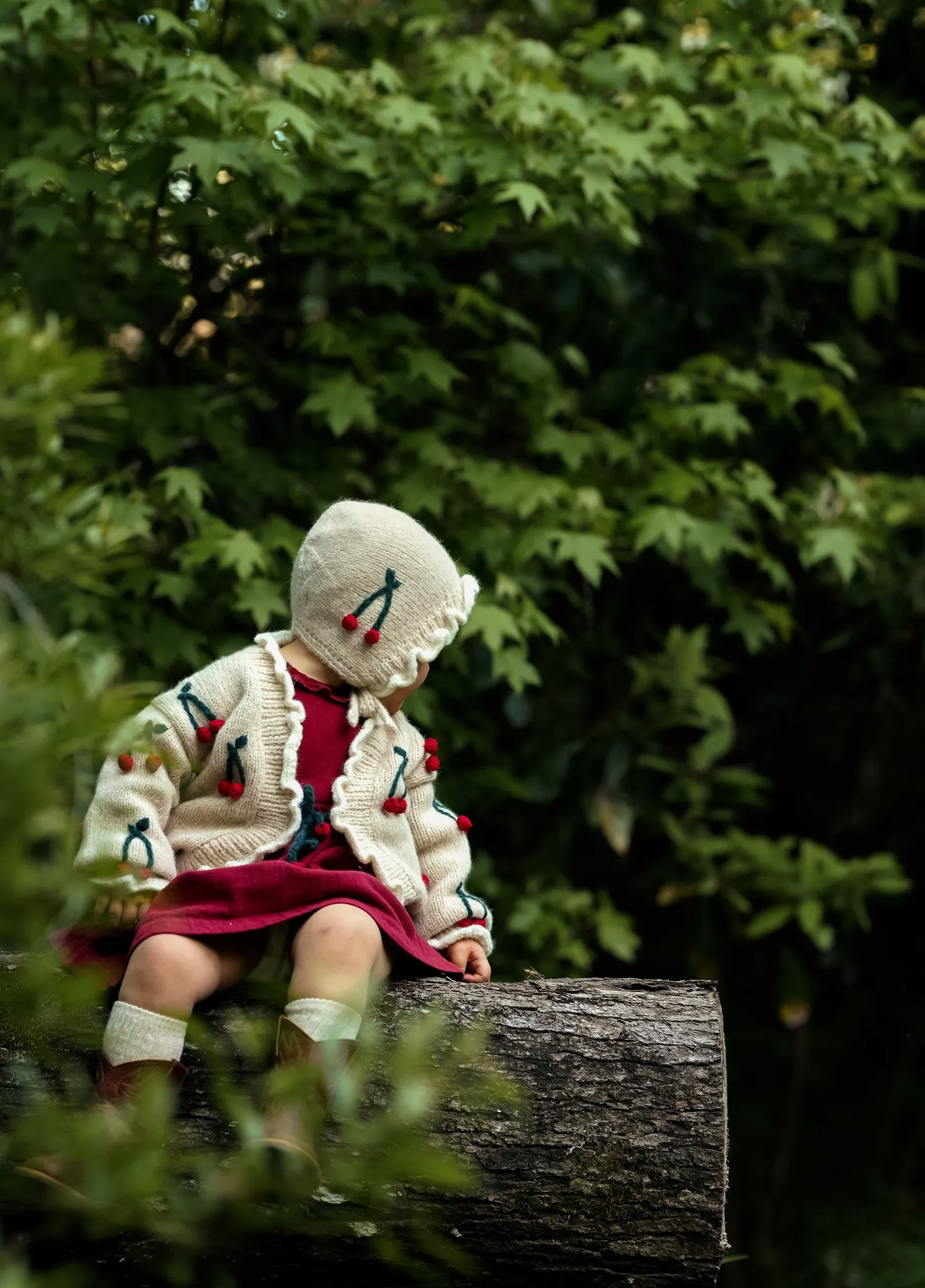 Cherries cardigan | Wheat