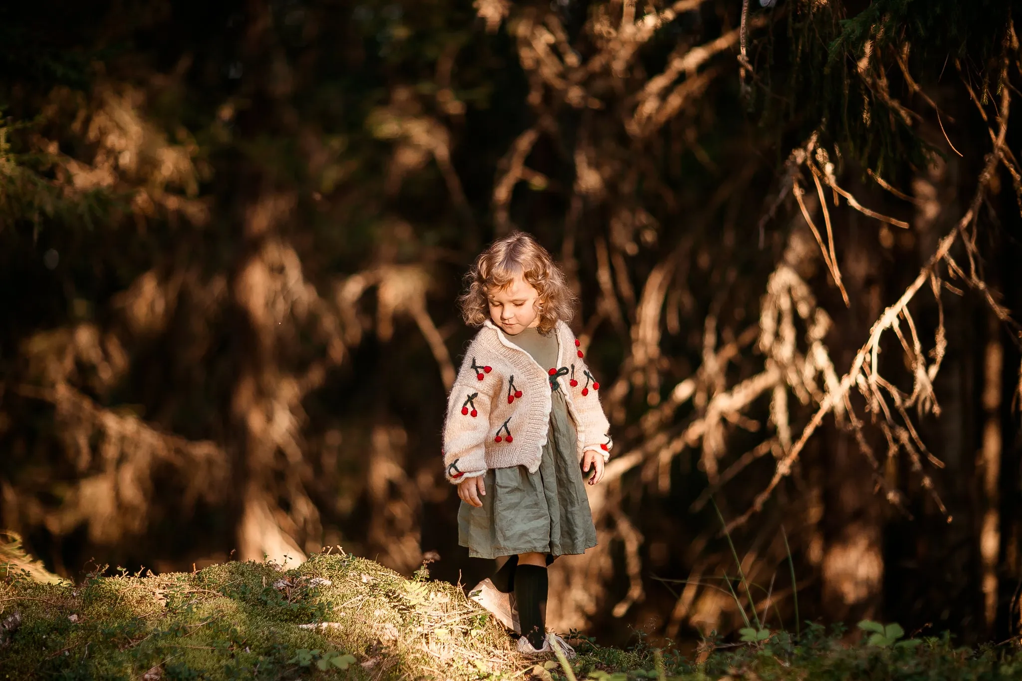 Cherries cardigan | Wheat