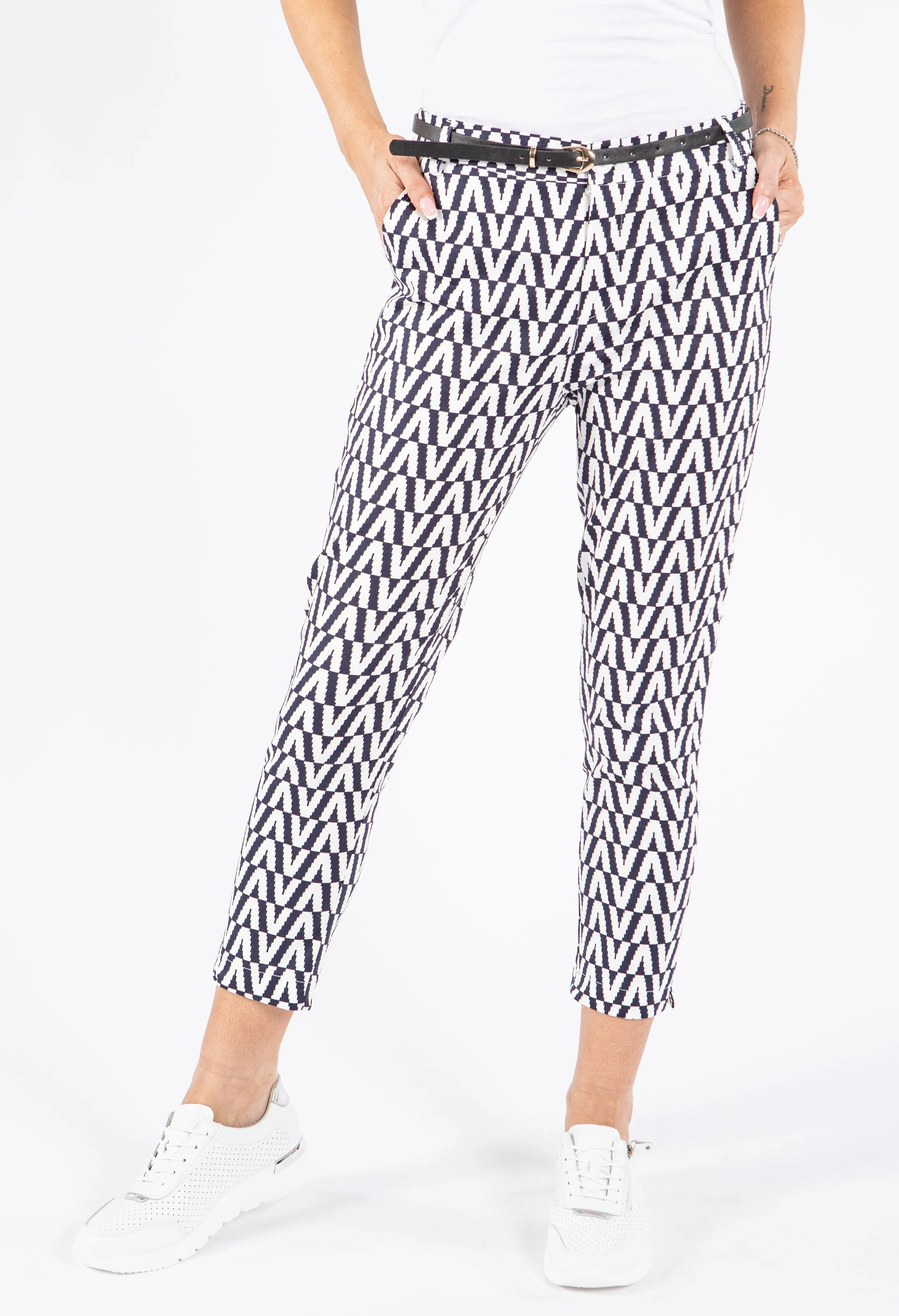 Chevron Slim Fit Trousers