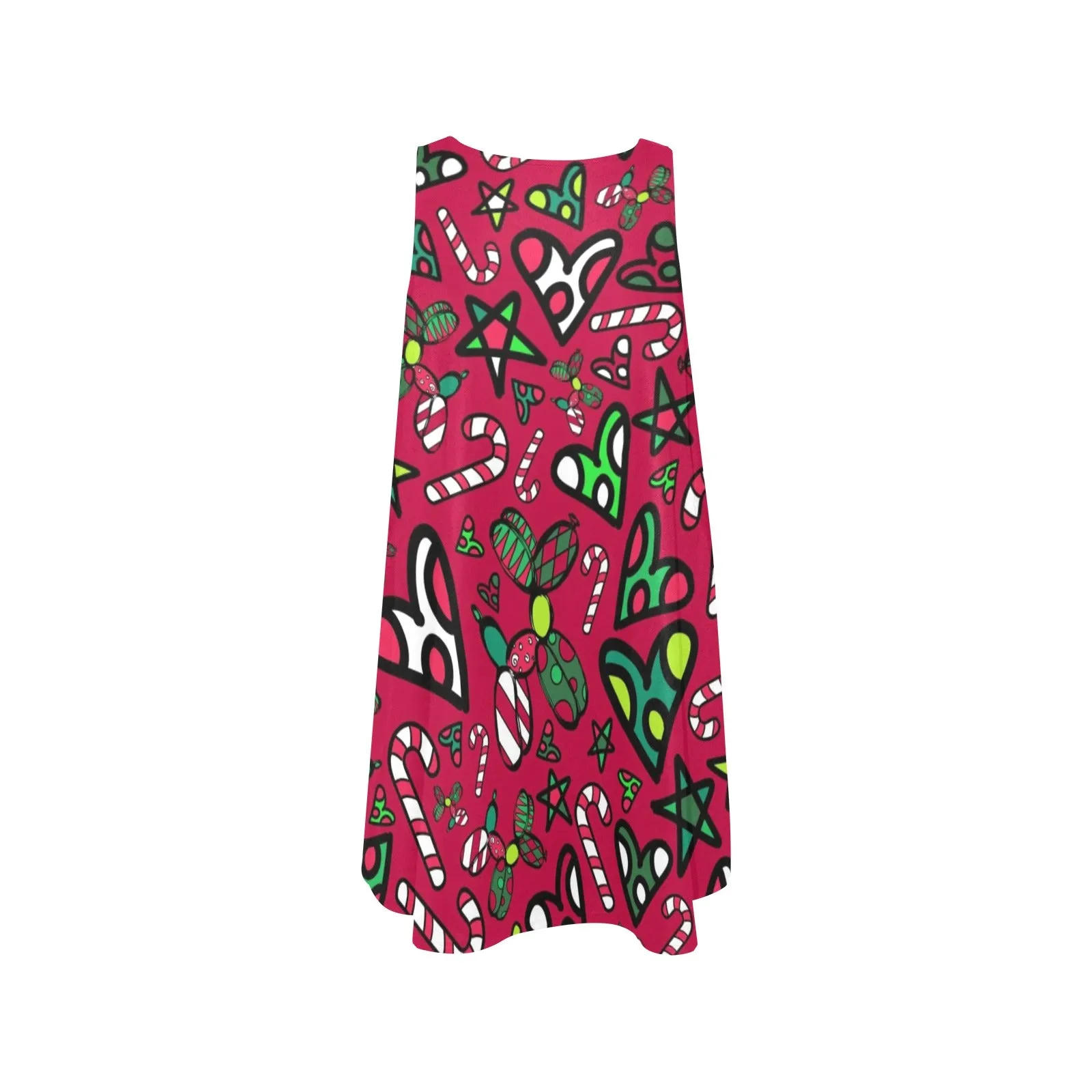 Christmas Jumble - Flared Shift Dress with Pockets (XS - 3XL)