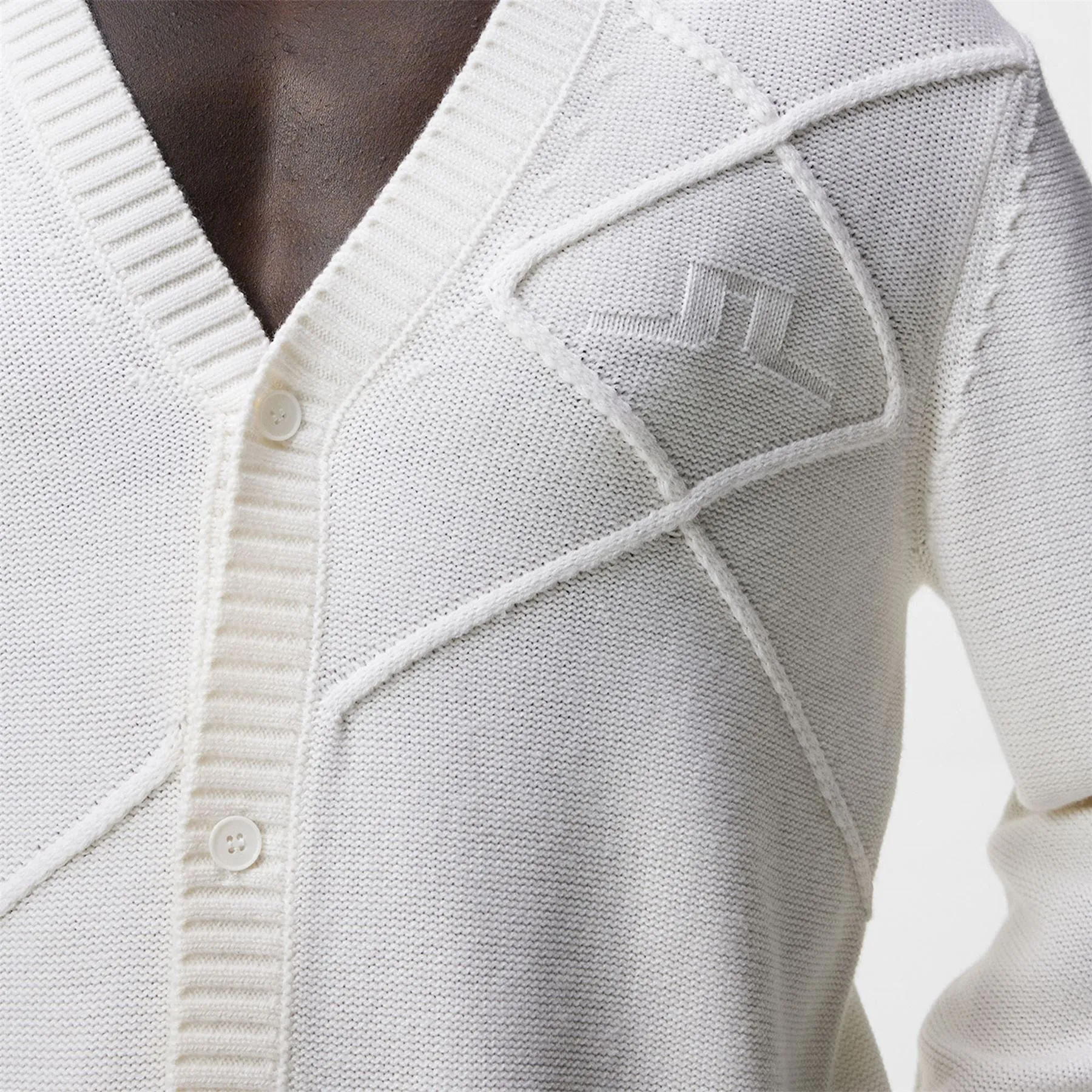 Clarke Knitted Cardigan White