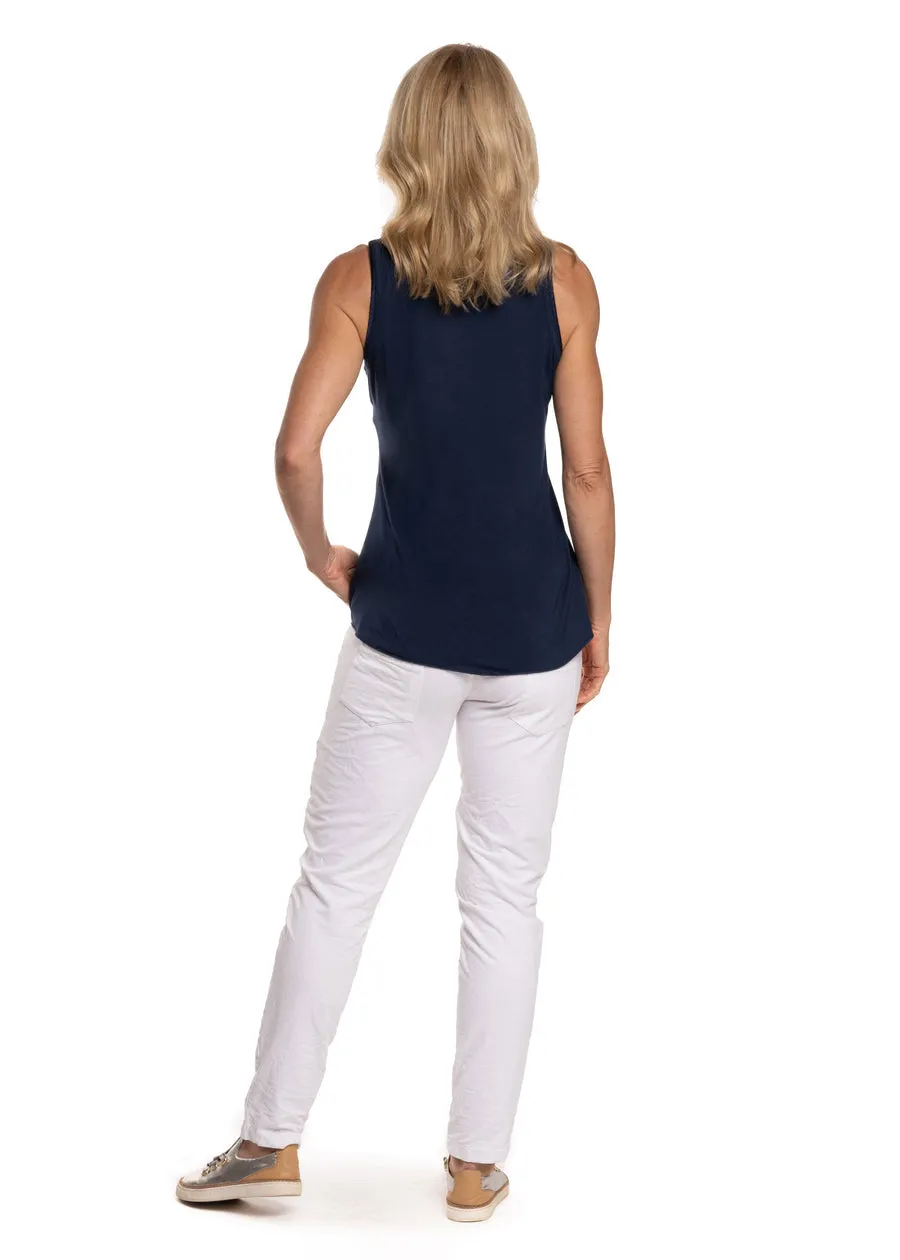 Claudia White Pant - Imagine Fashion