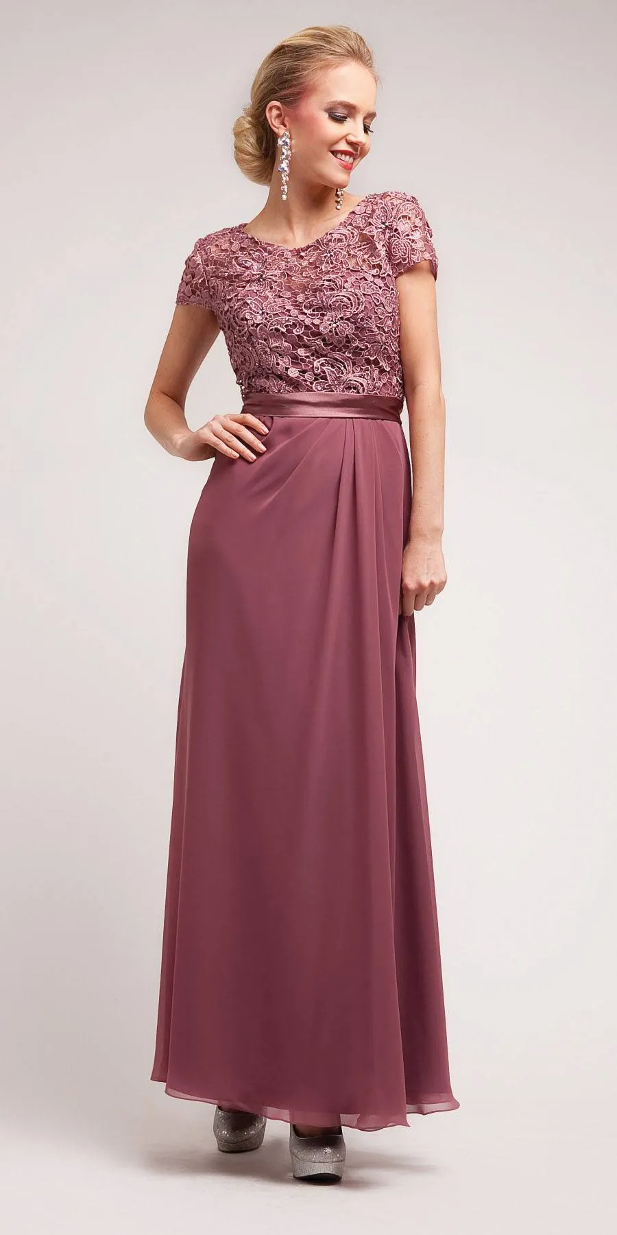 CLEARANCE - Cinderella Divine 1922 Long Dress Short Sleeve (Size 2XL)