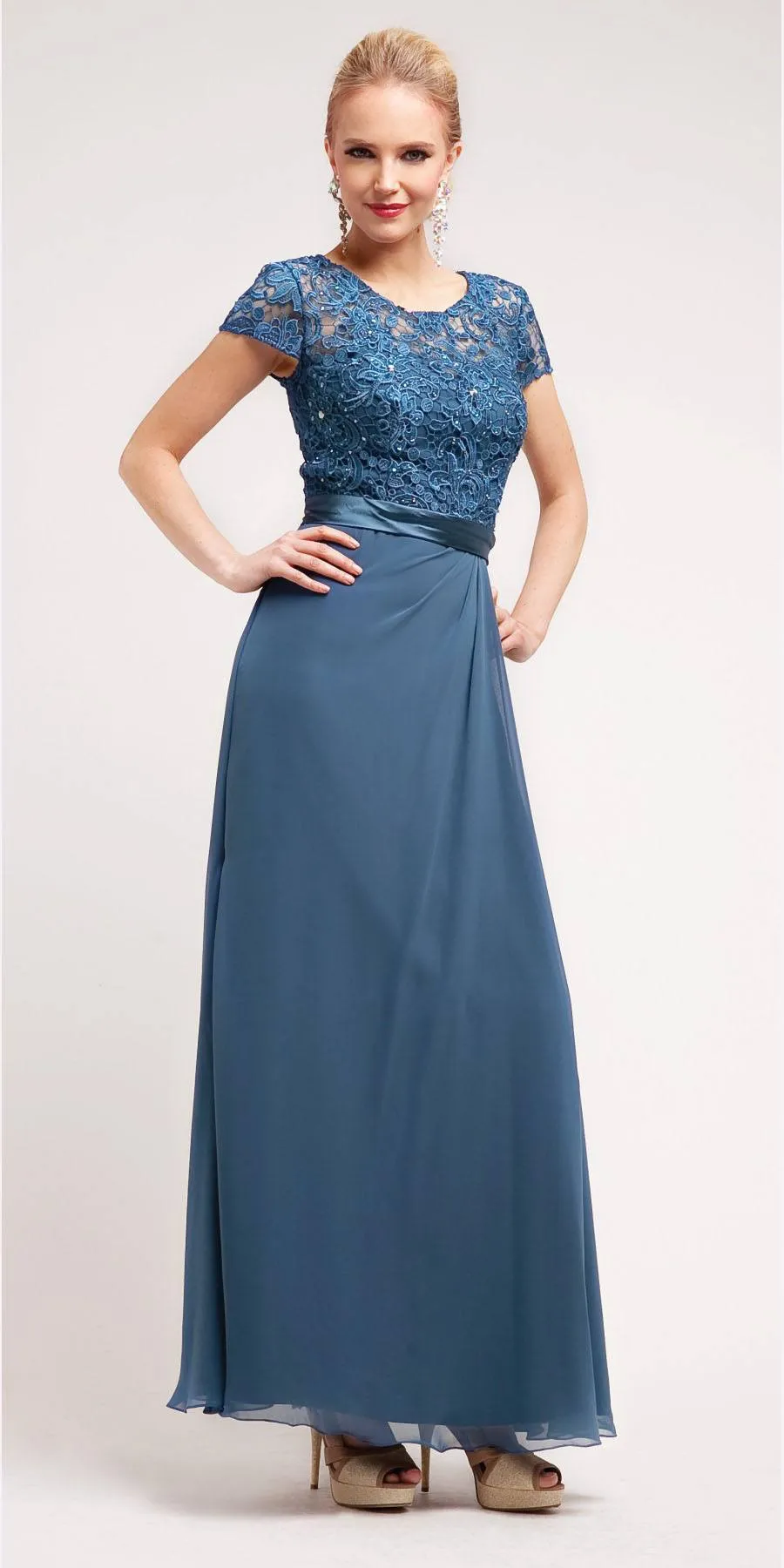 CLEARANCE - Cinderella Divine 1922 Long Dress Short Sleeve (Size 2XL)