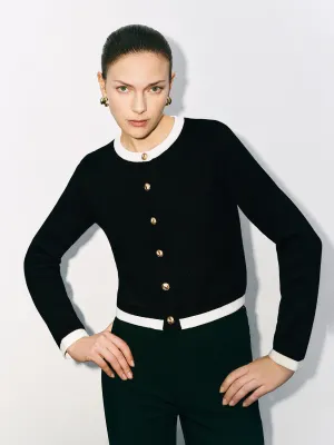 Collared Neck Knitted Cardigans