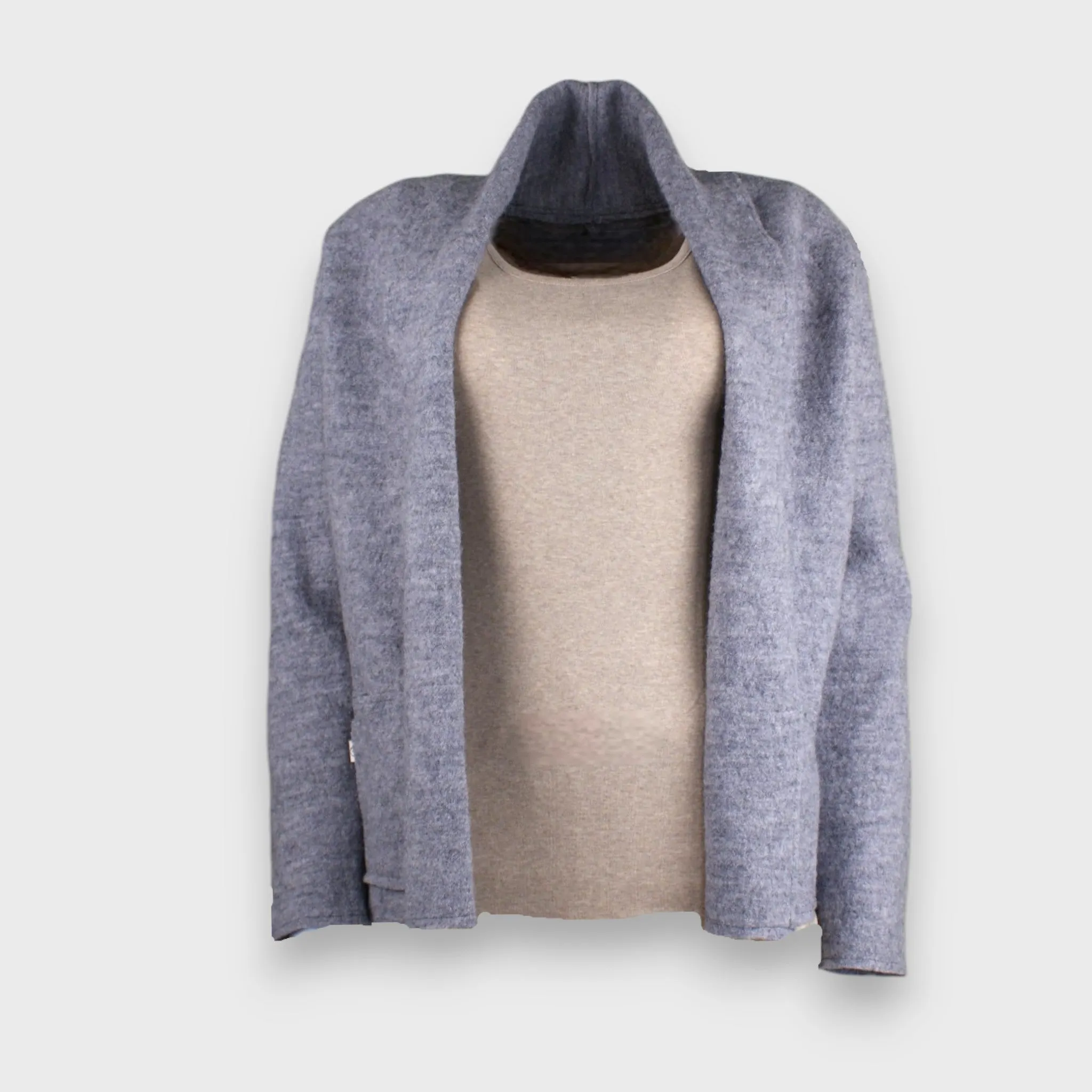 Collared wool cardigan (ready to ship)