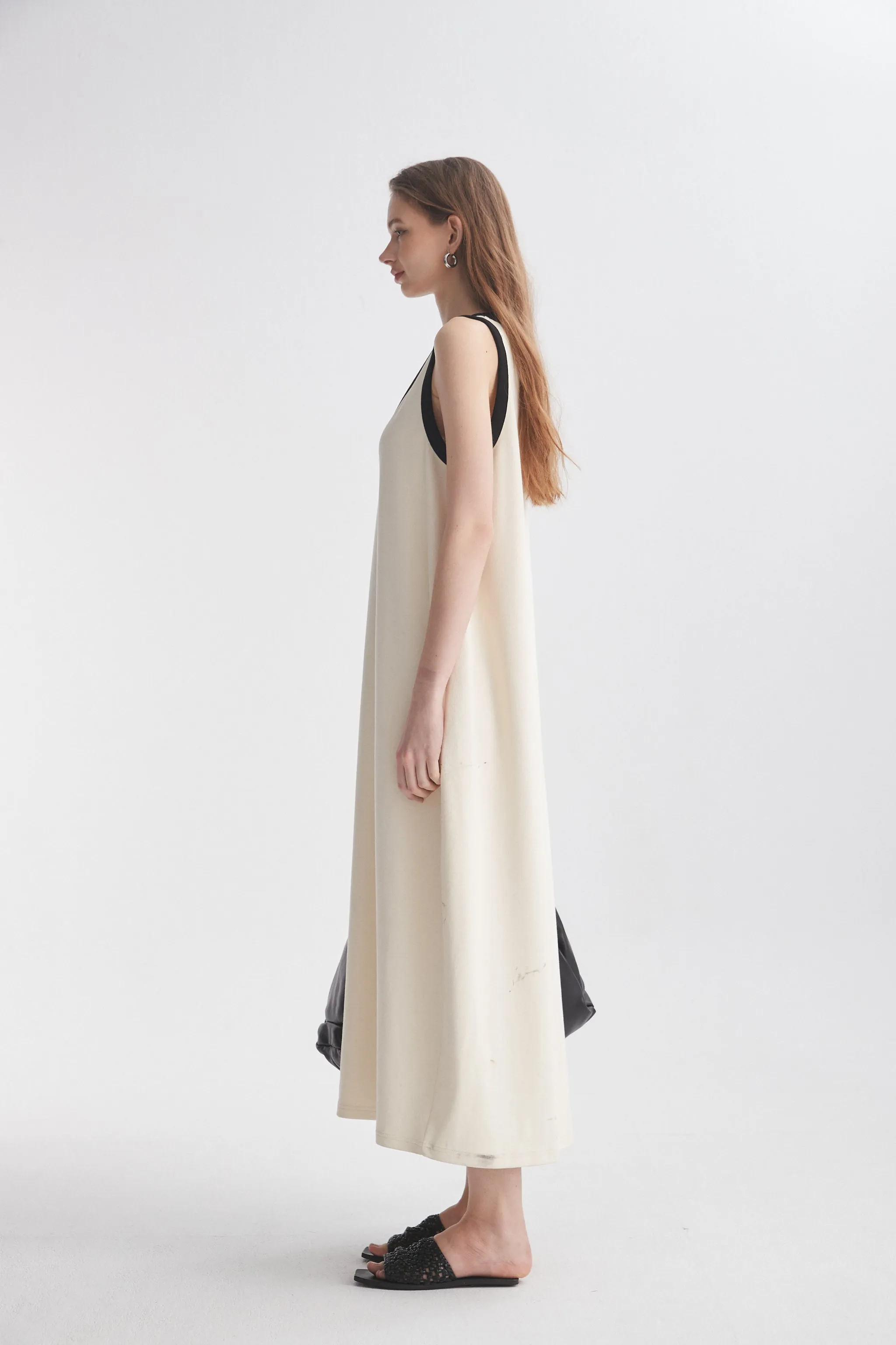 Contrasting Trim Dress