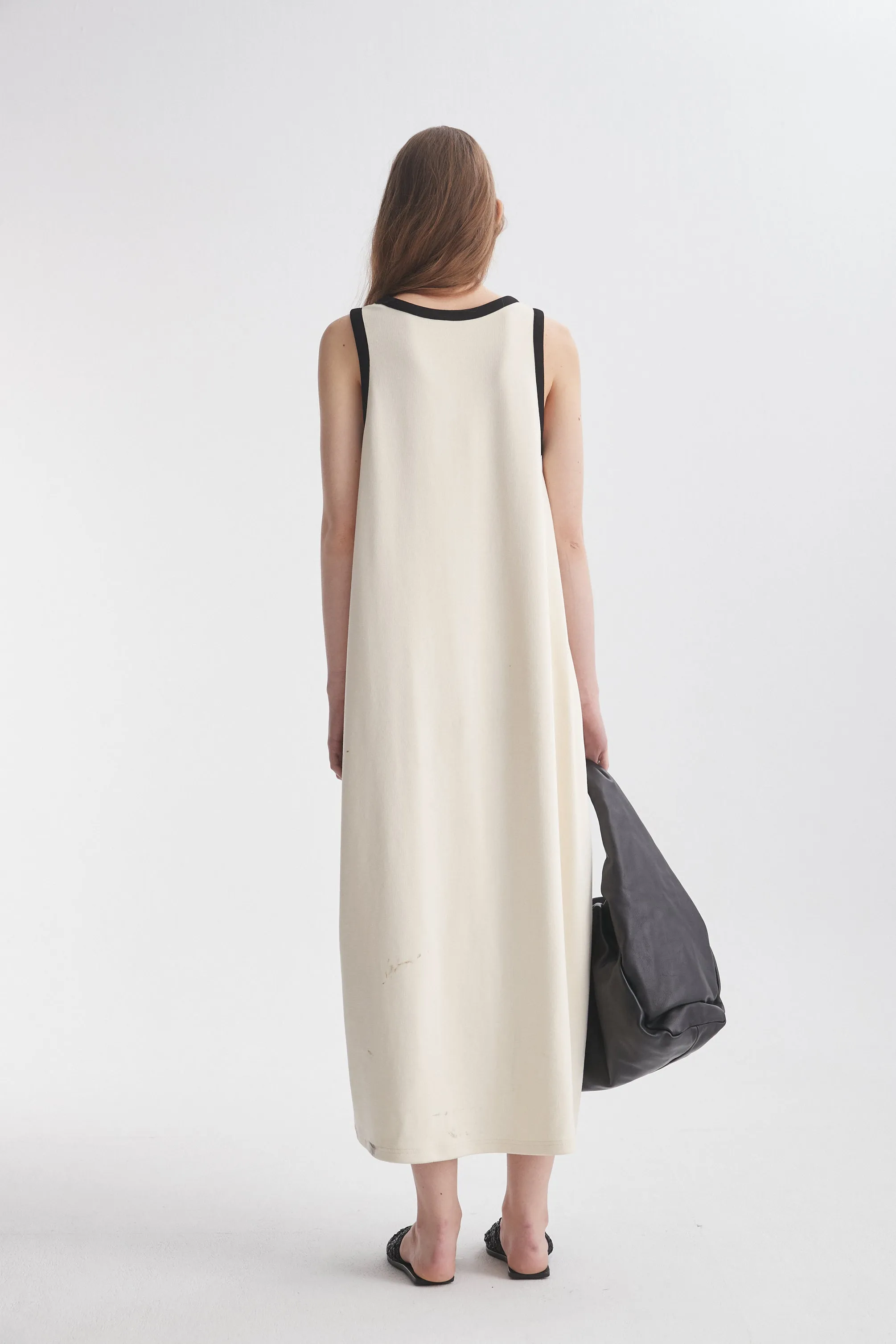 Contrasting Trim Dress