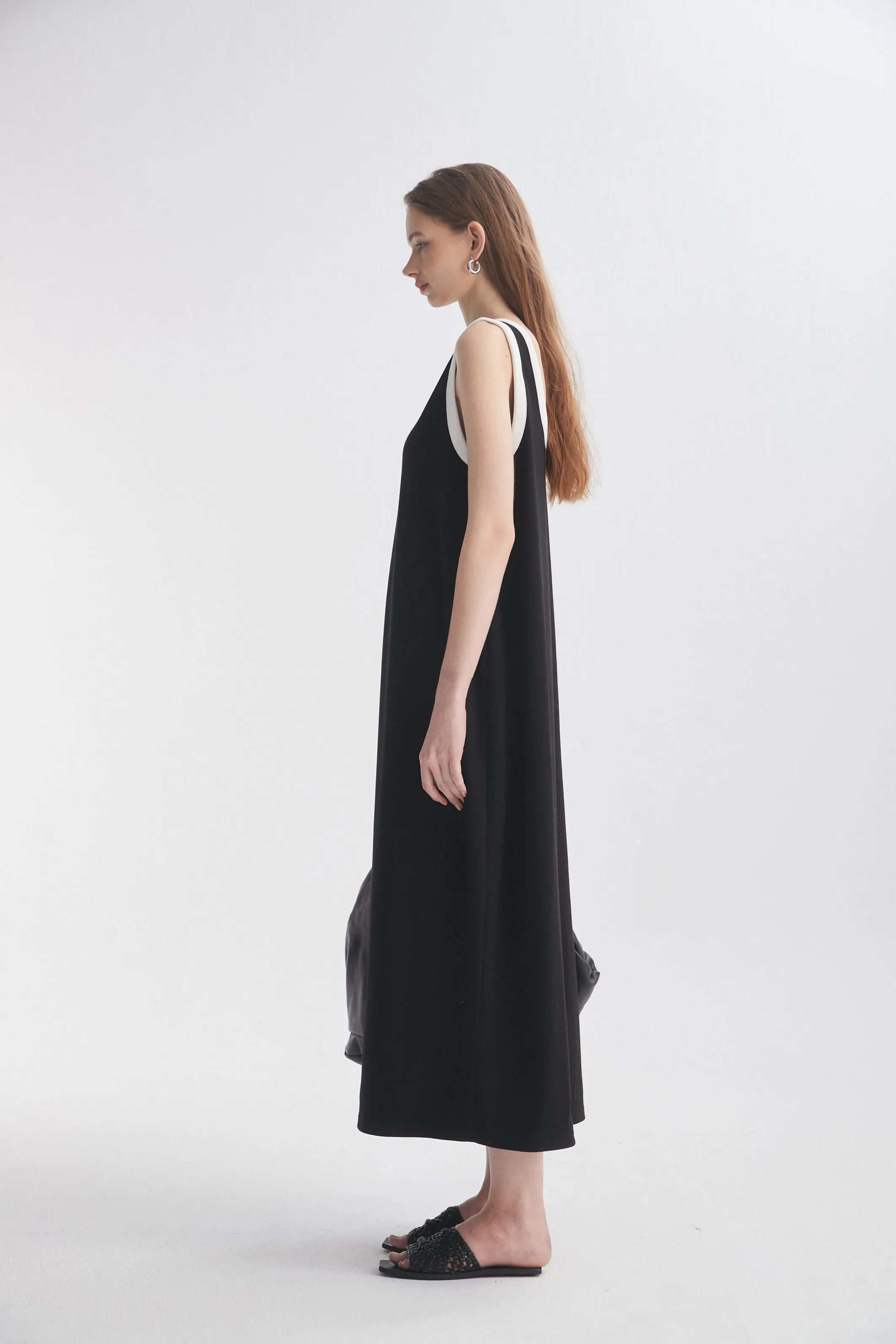 Contrasting Trim Dress