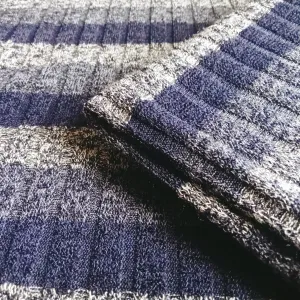 cooper - striped/ribbed marle knit- sold by1/2mtr