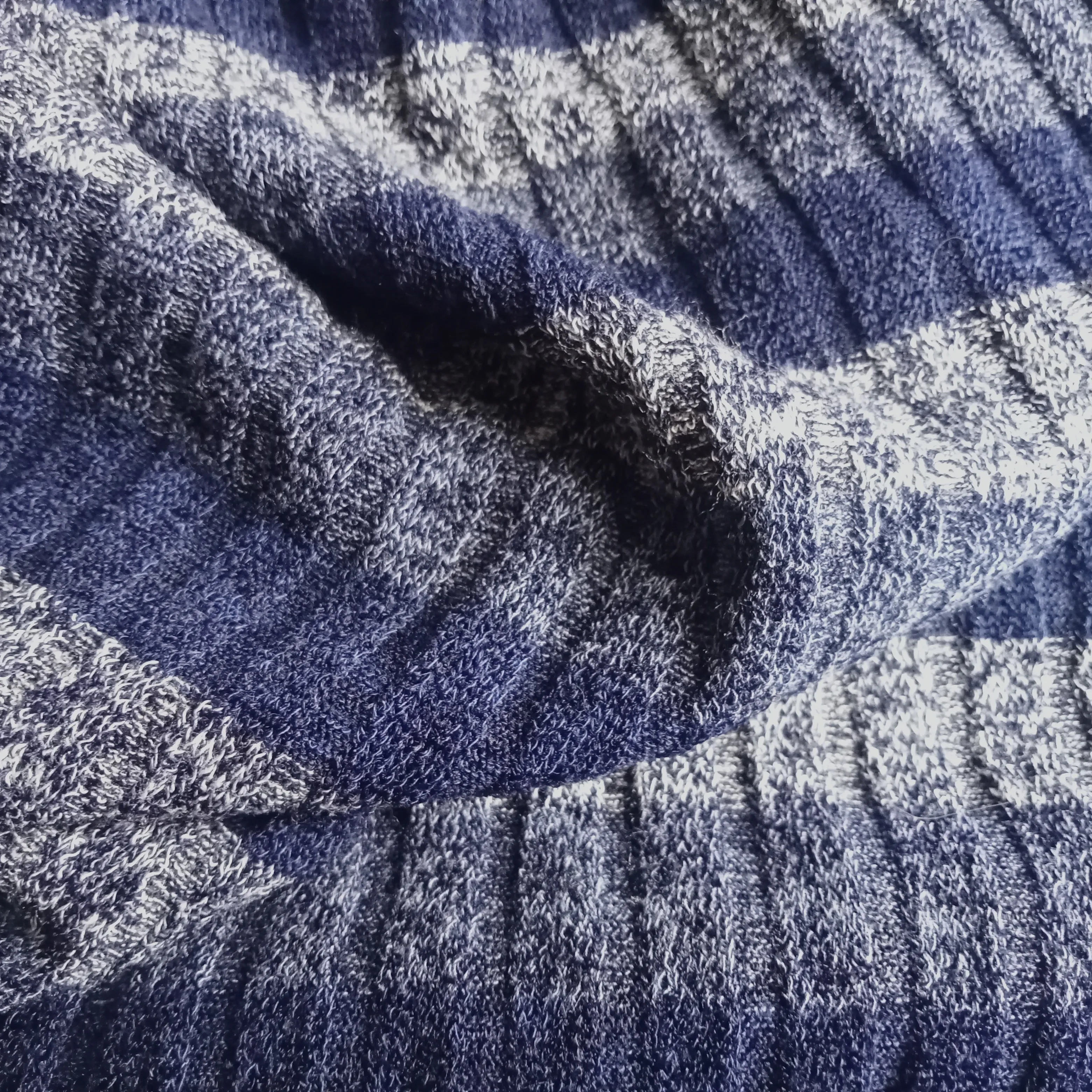 cooper - striped/ribbed marle knit- sold by1/2mtr