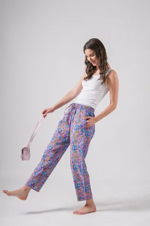 Cotton Pajama Pants Women - Mystic Lavender