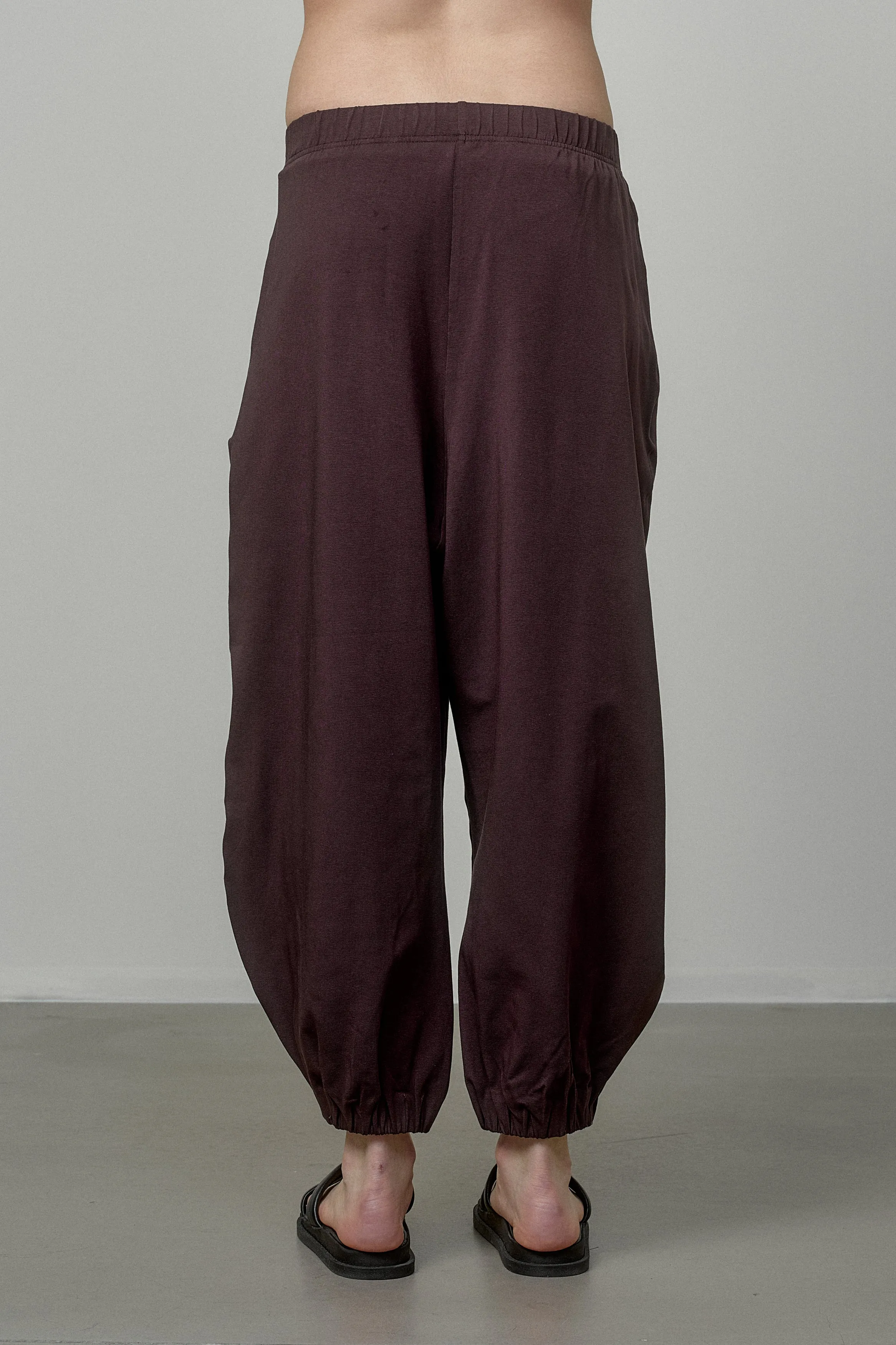 COTTON PANTS WITH ELASTIC WAIST AND CUFFS