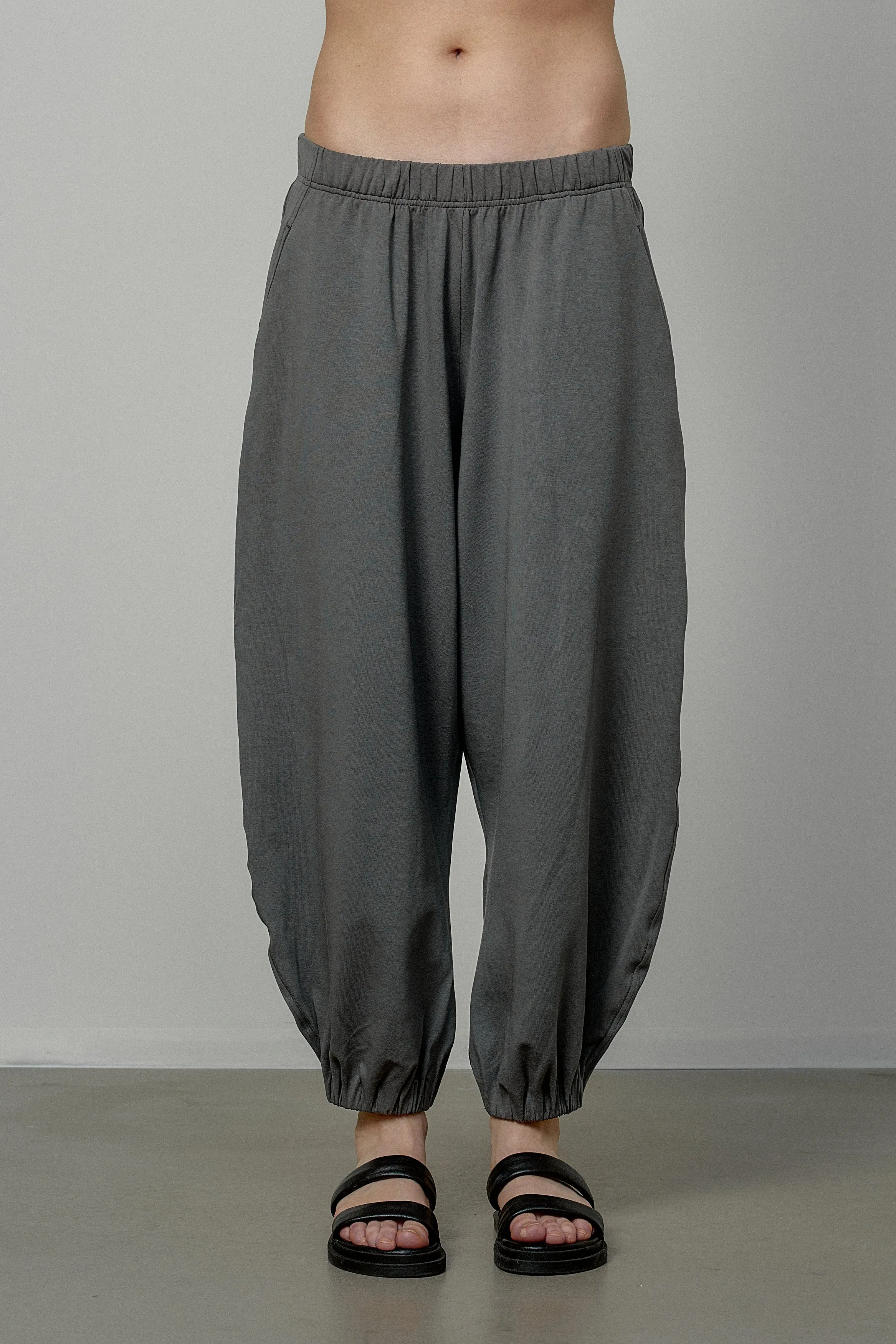 COTTON PANTS WITH ELASTIC WAIST AND CUFFS
