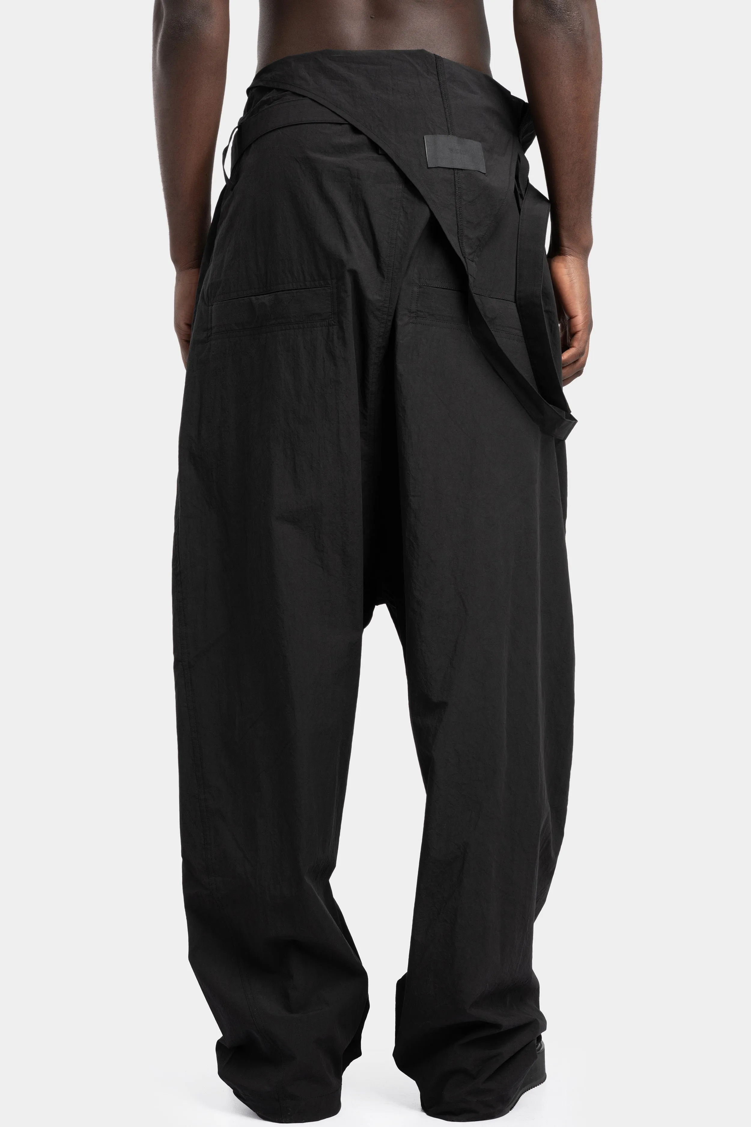 Cotton suspender jumpsuit trousers