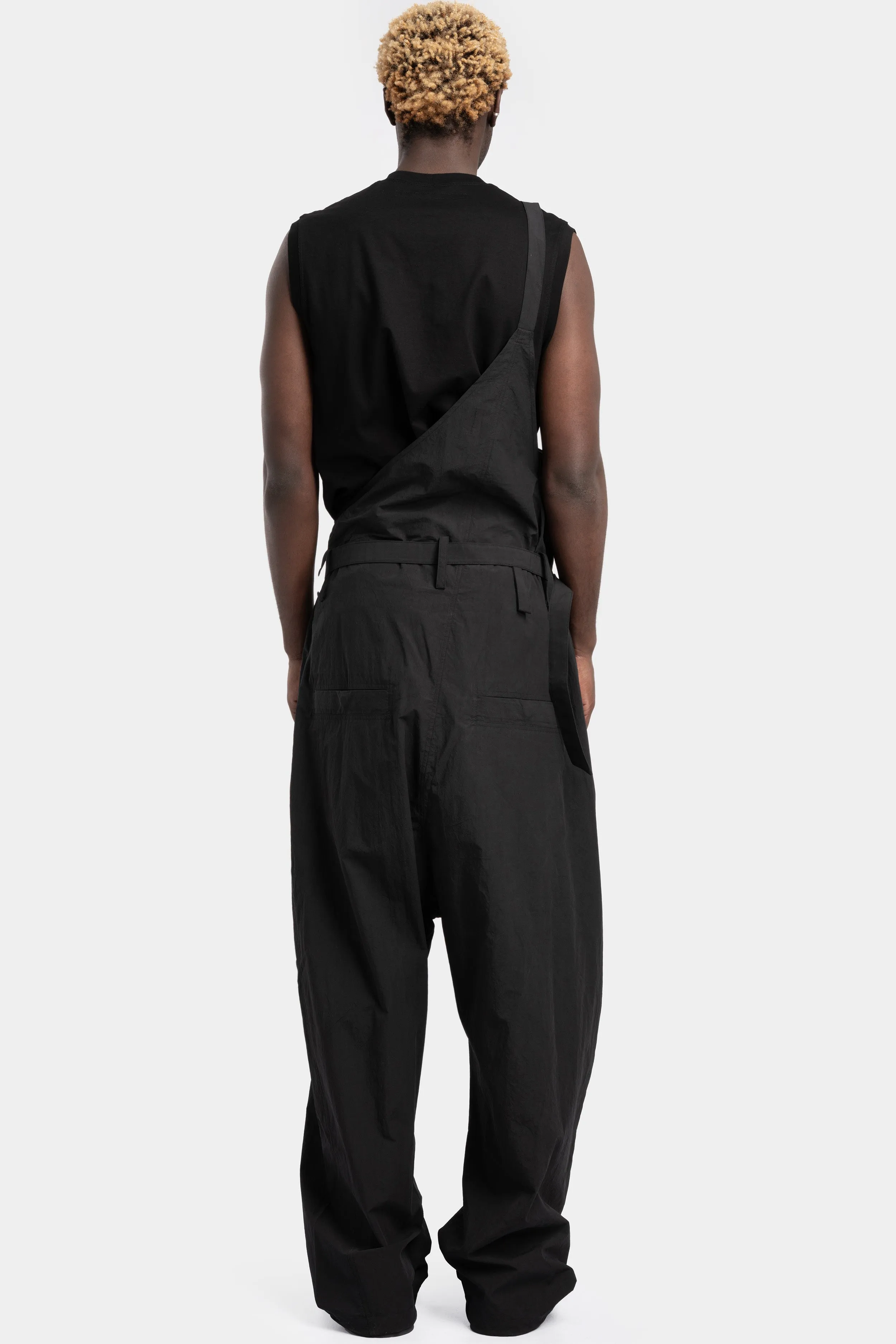 Cotton suspender jumpsuit trousers