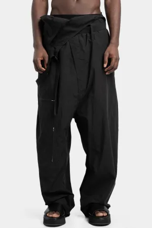Cotton suspender jumpsuit trousers