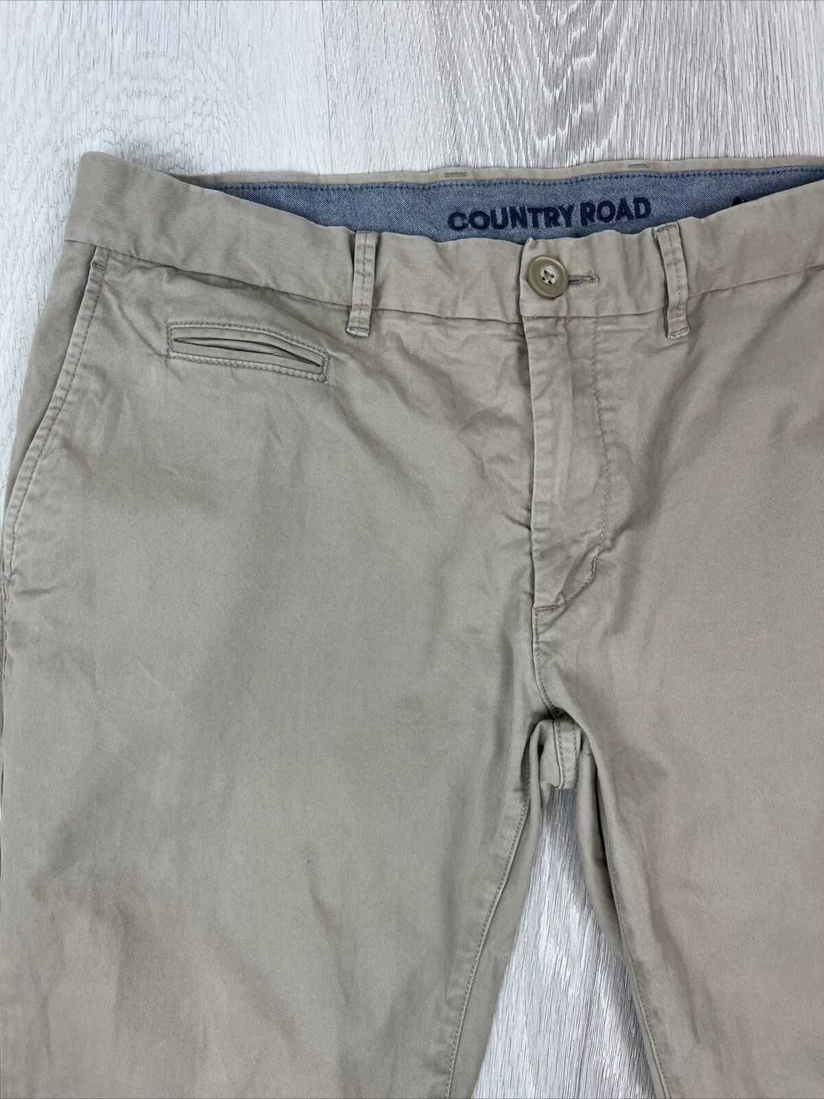 Country Road Mens Beige Slim Chinos Size 34