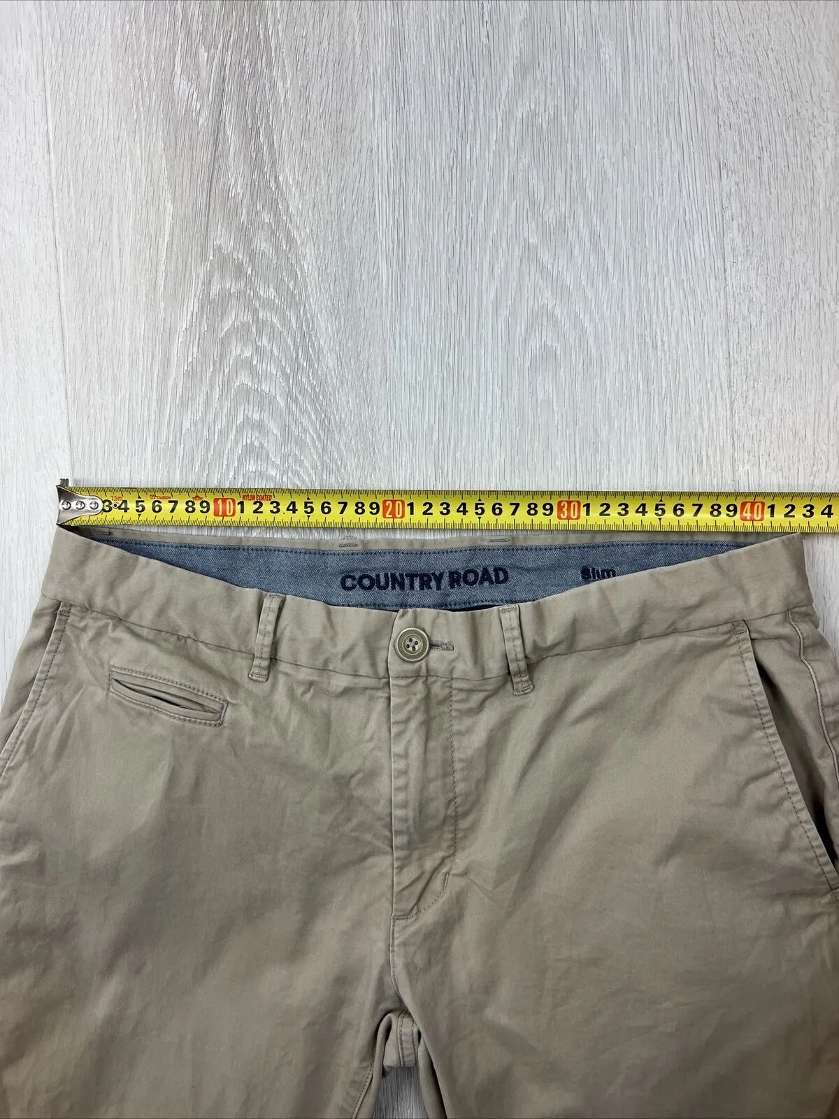 Country Road Mens Beige Slim Chinos Size 34