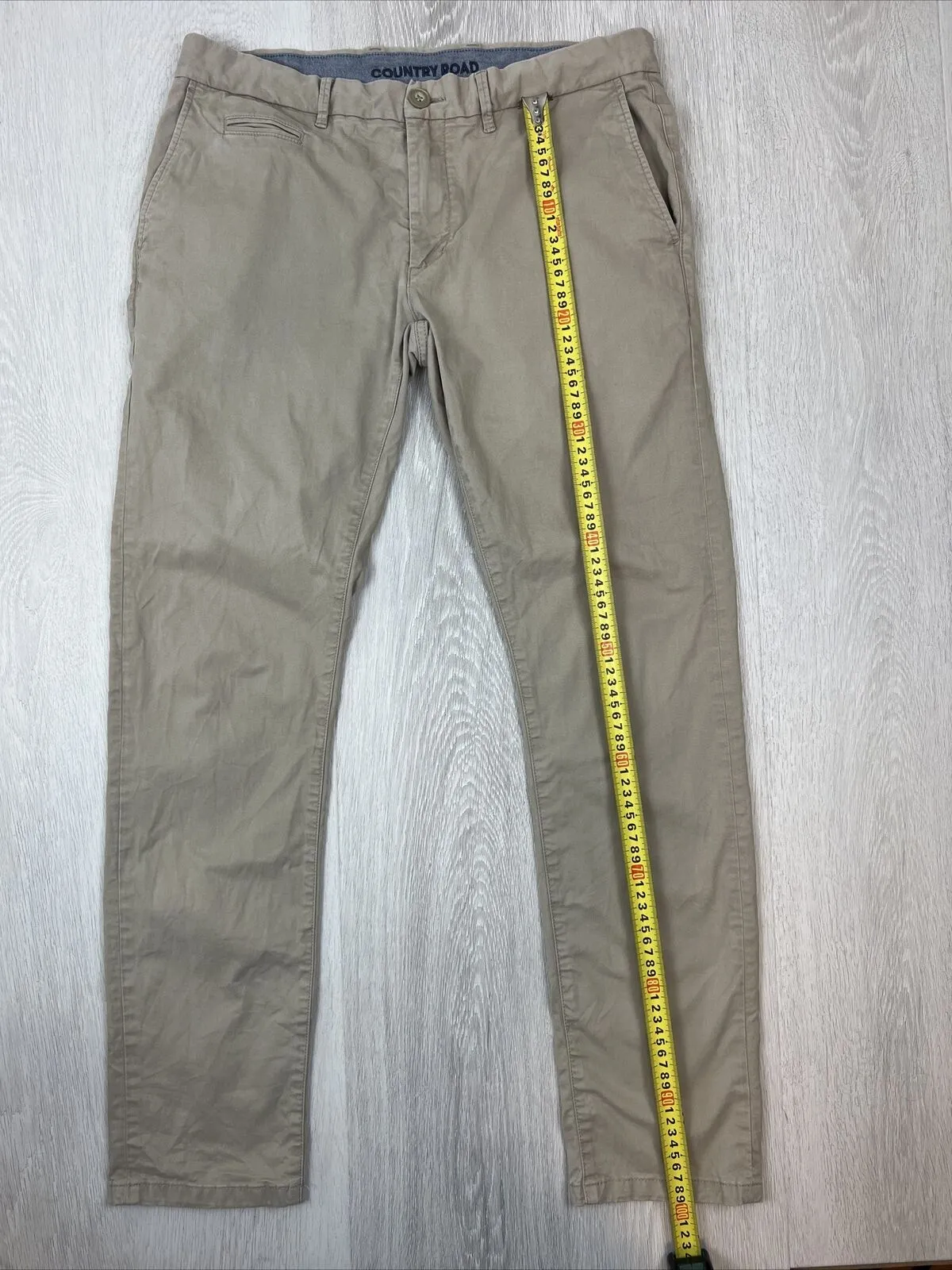 Country Road Mens Beige Slim Chinos Size 34