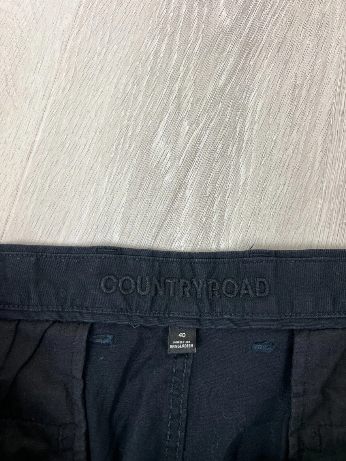 Country Road Mens Black Standard Fit Chinos Size 40