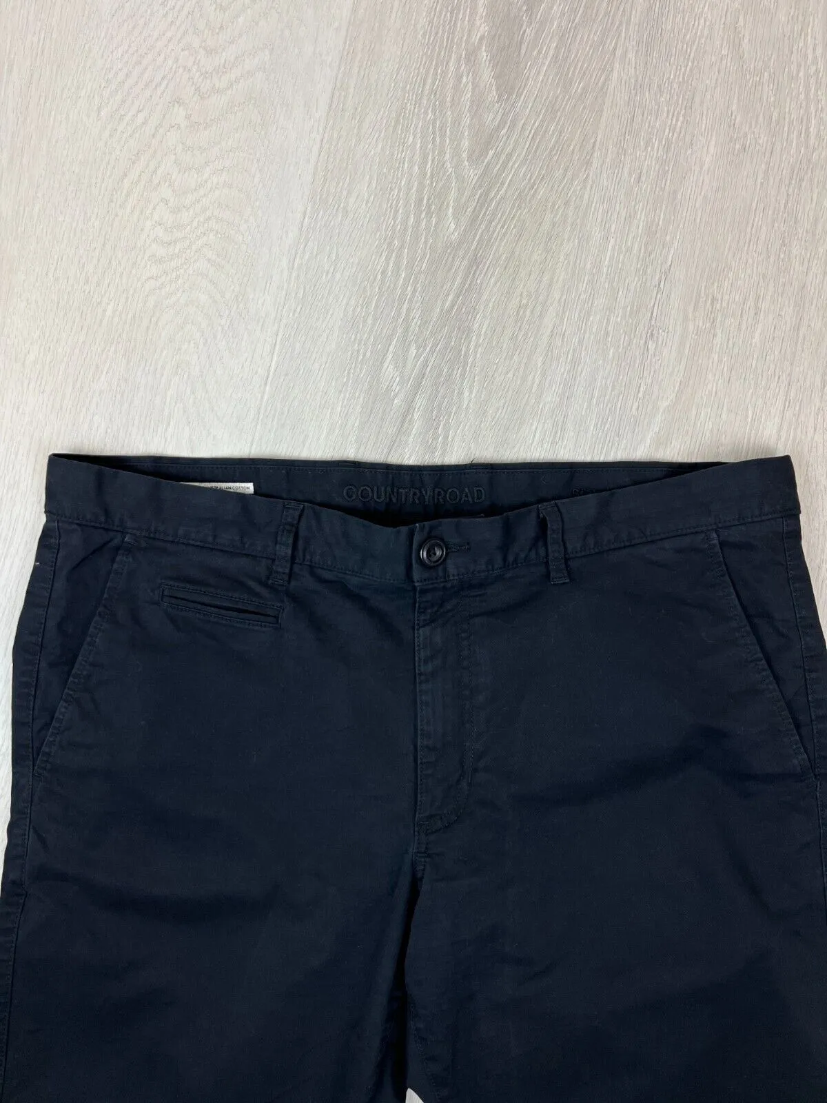Country Road Mens Black Standard Fit Chinos Size 40