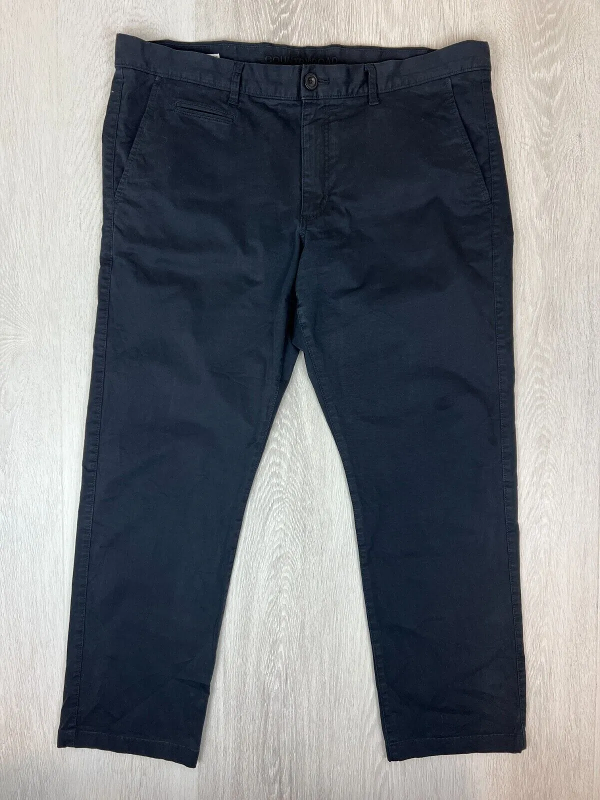 Country Road Mens Black Standard Fit Chinos Size 40