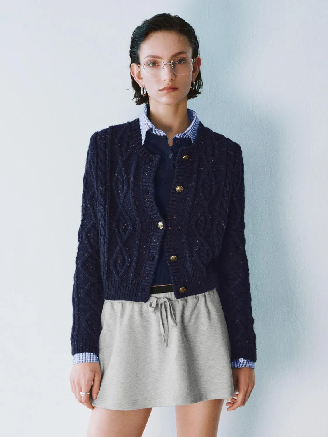 Cropped Knitted Cardigans