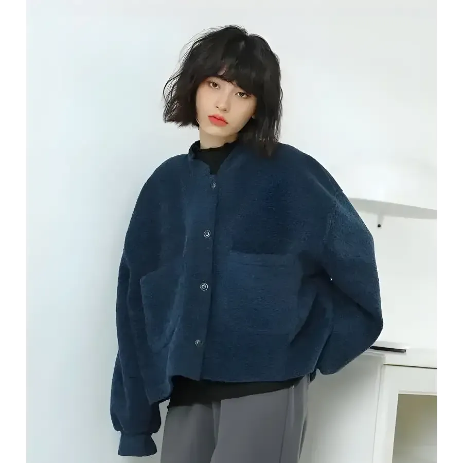Dark Academia Long Sleeve Knitted Cardigan with Pockets
