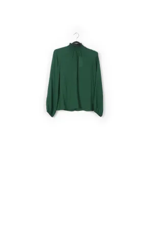 Dark green loose-fit top