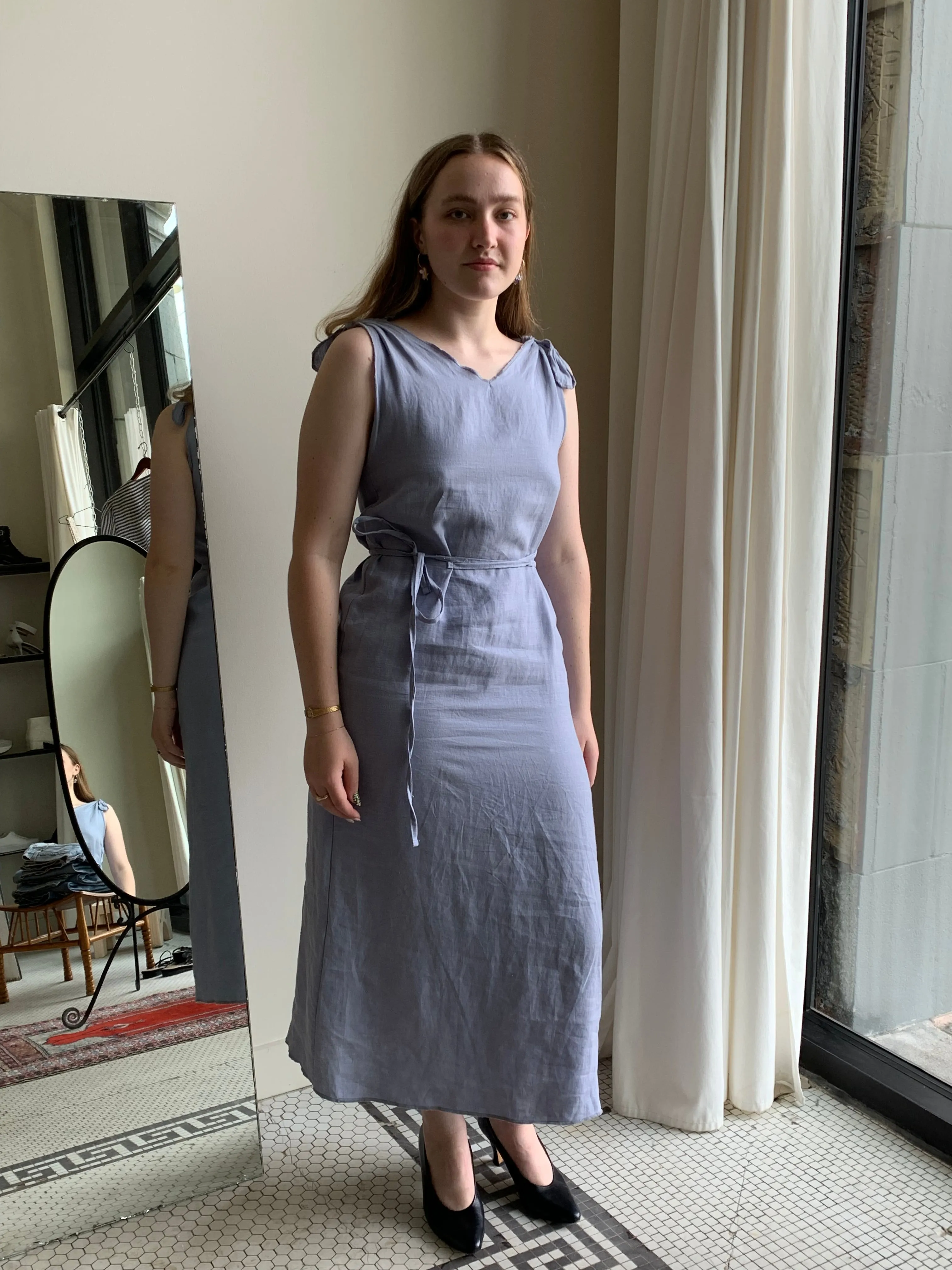 Deiji Studios linen midi dress