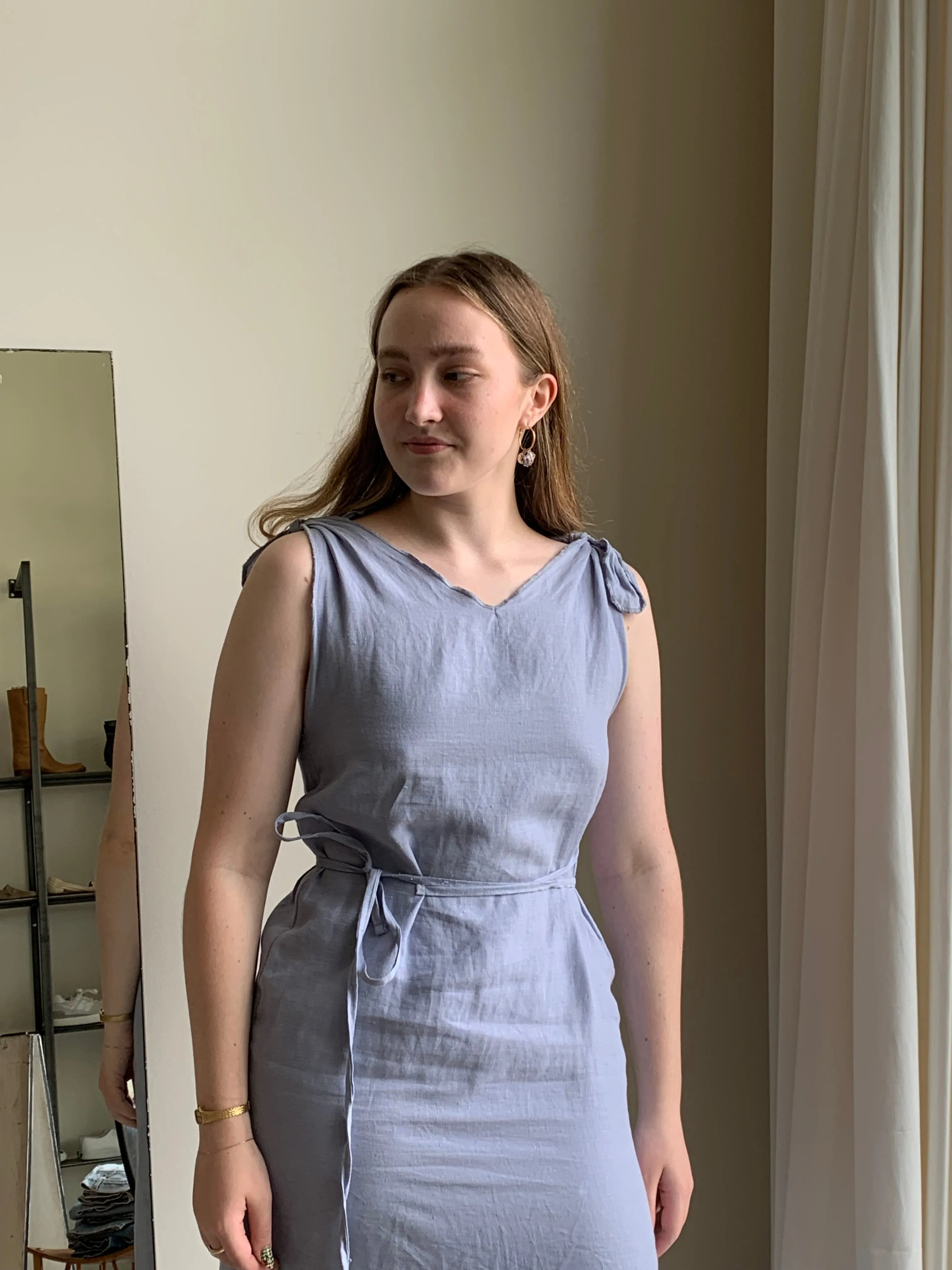 Deiji Studios linen midi dress
