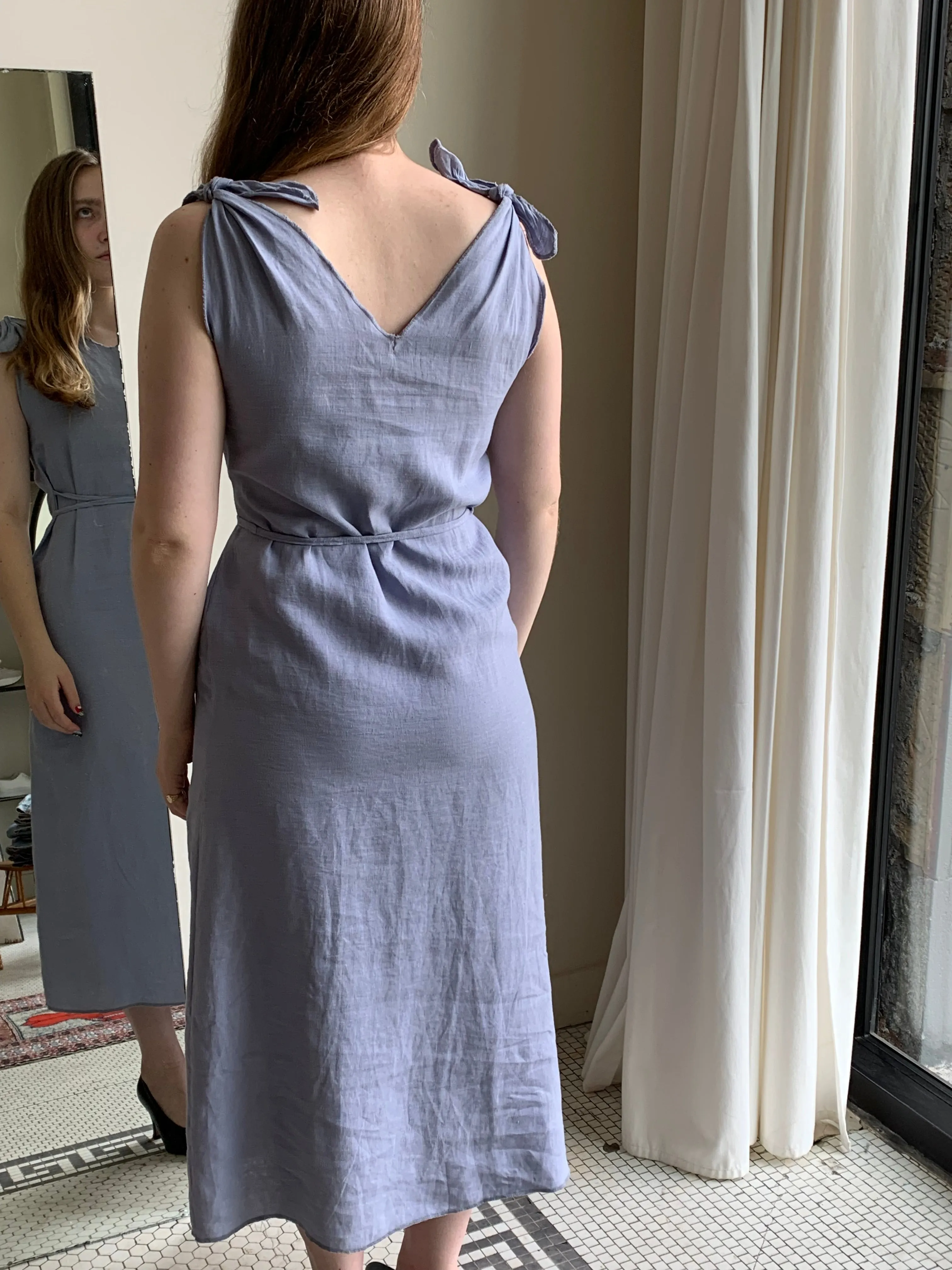 Deiji Studios linen midi dress