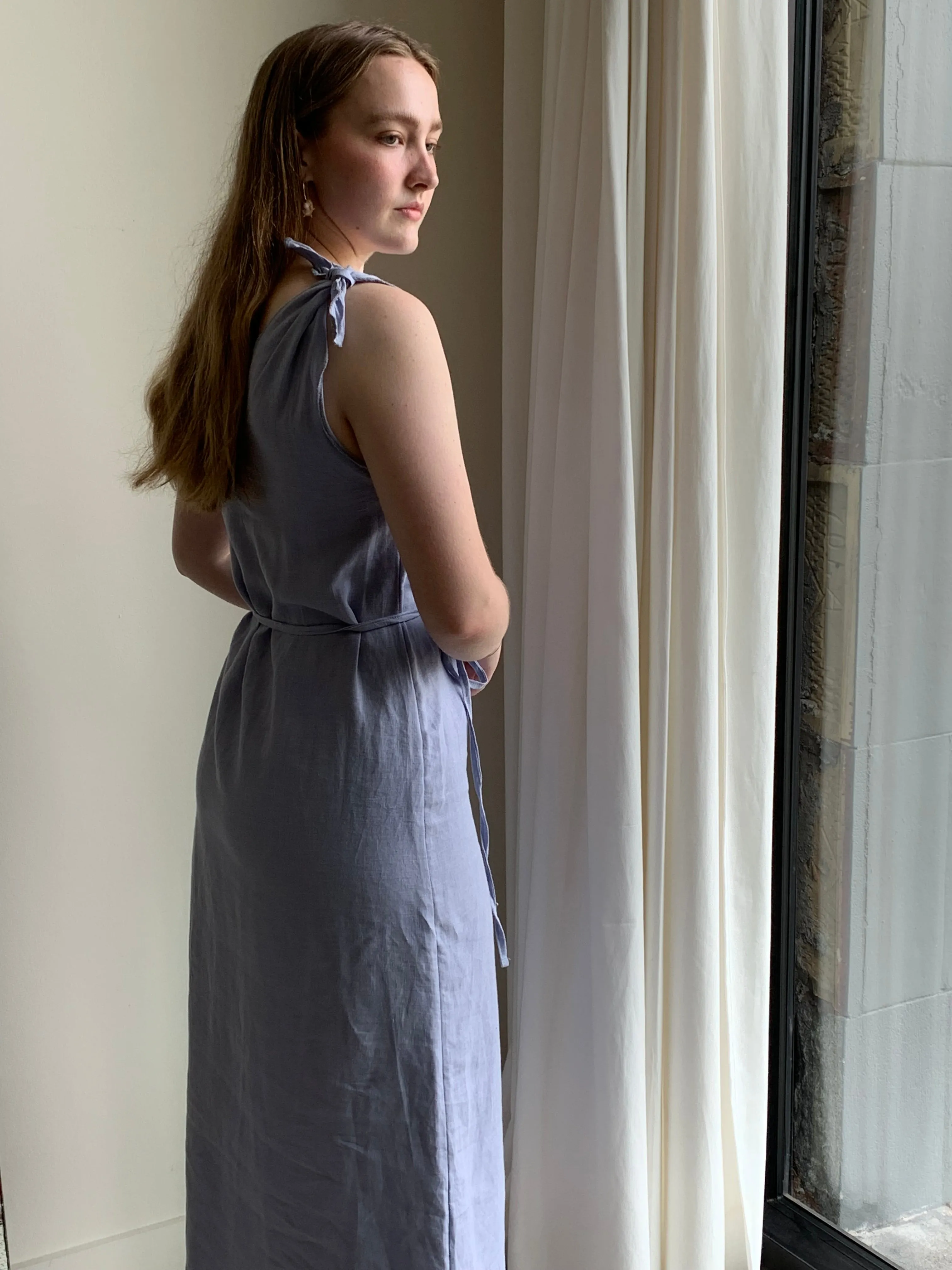 Deiji Studios linen midi dress