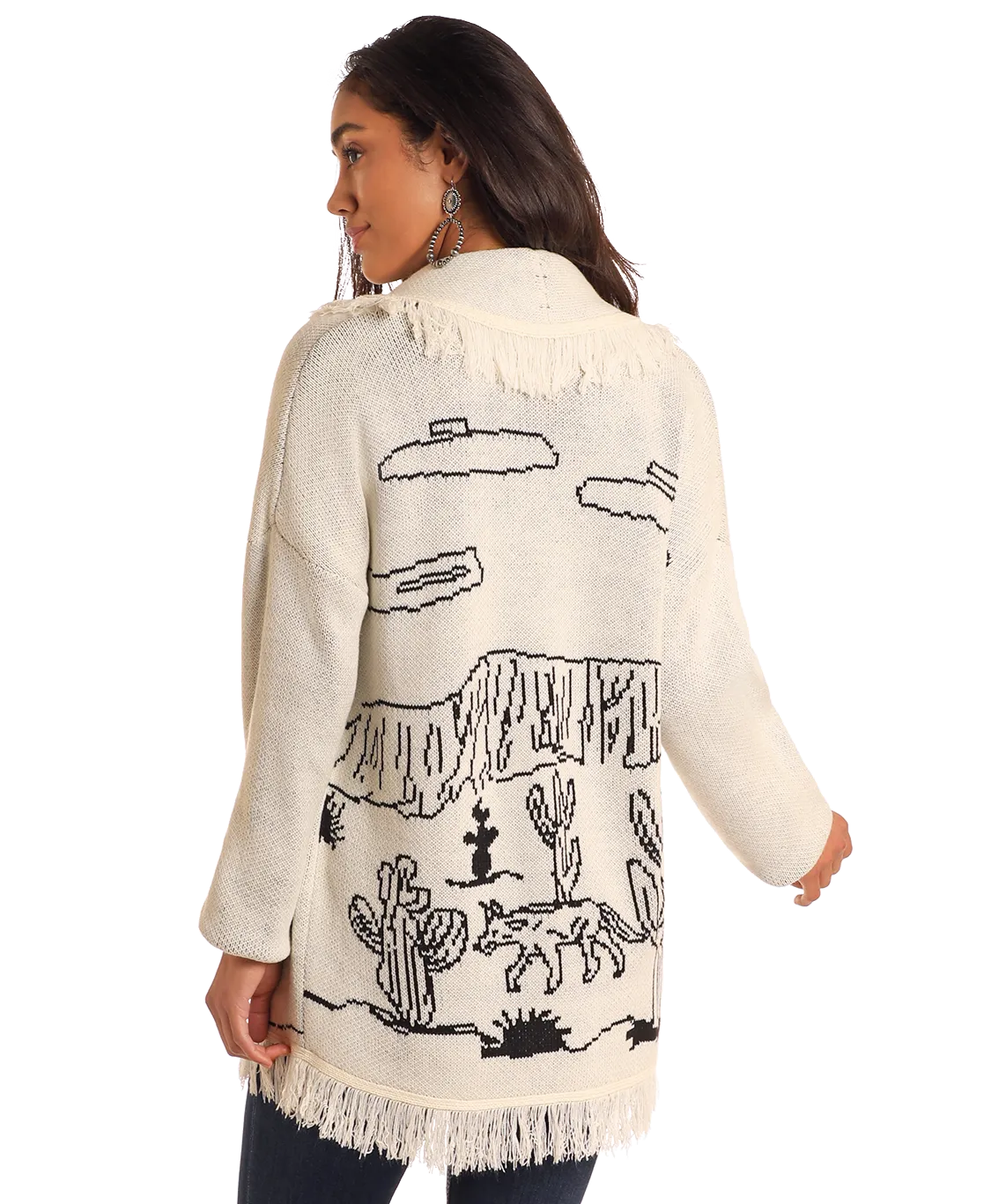 Desertscape Fringe Cardigan
