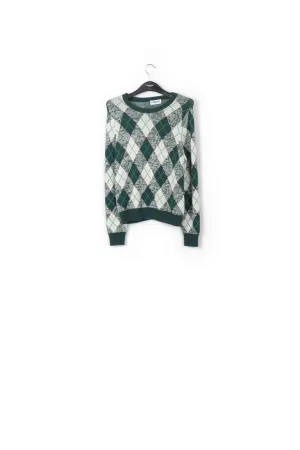 Diamond jacquard sweater