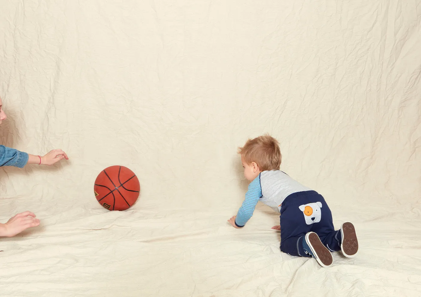 Dog Tricks Bodysuit and Navy French Terry Pants Set