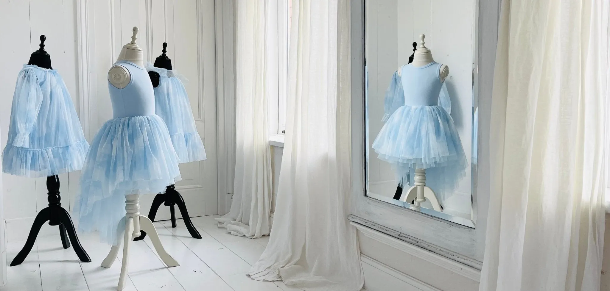 DOLLY Dreamy Sleepy Tutu Dress Blue Clouds
