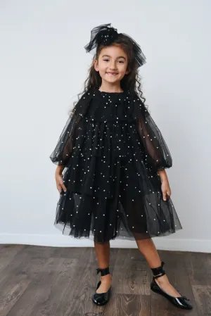 DOLLY Pearl Pierrot Tulle dress - Black