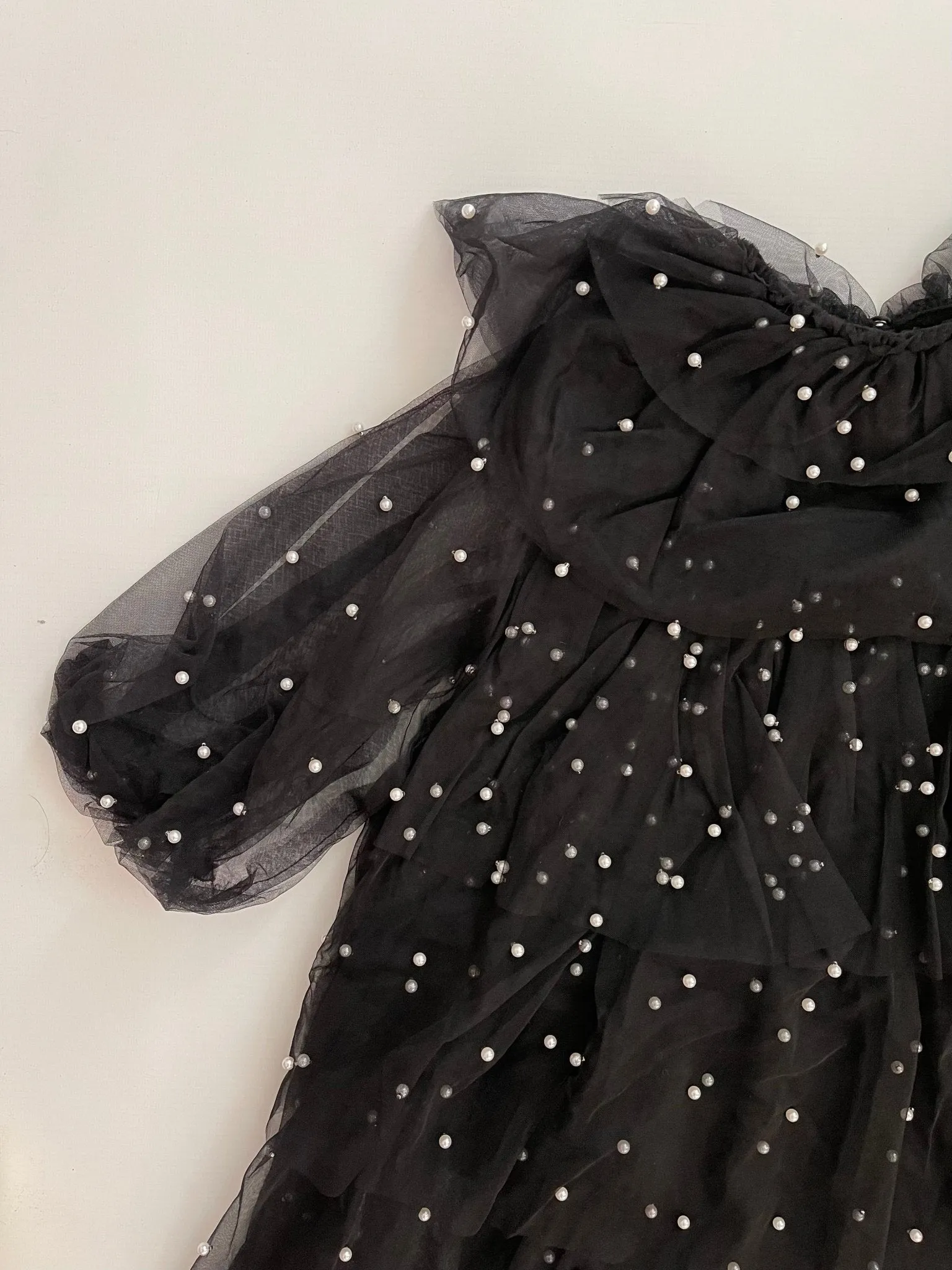 DOLLY Pearl Pierrot Tulle dress - Black