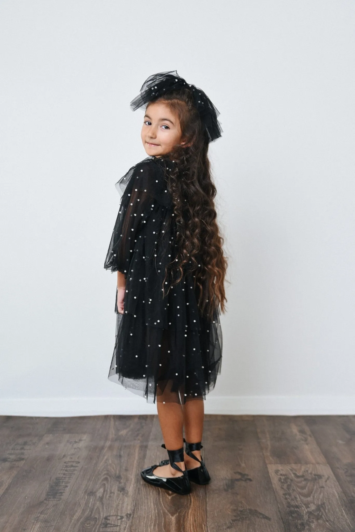 DOLLY Pearl Pierrot Tulle dress - Black