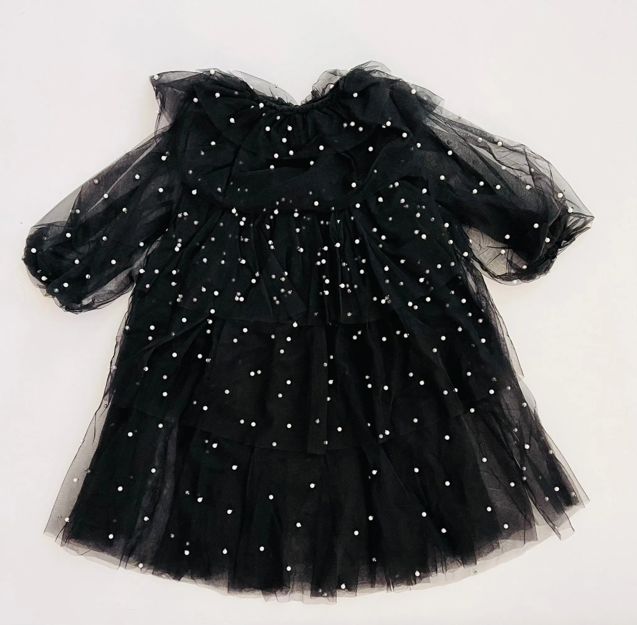 DOLLY Pearl Pierrot Tulle dress - Black