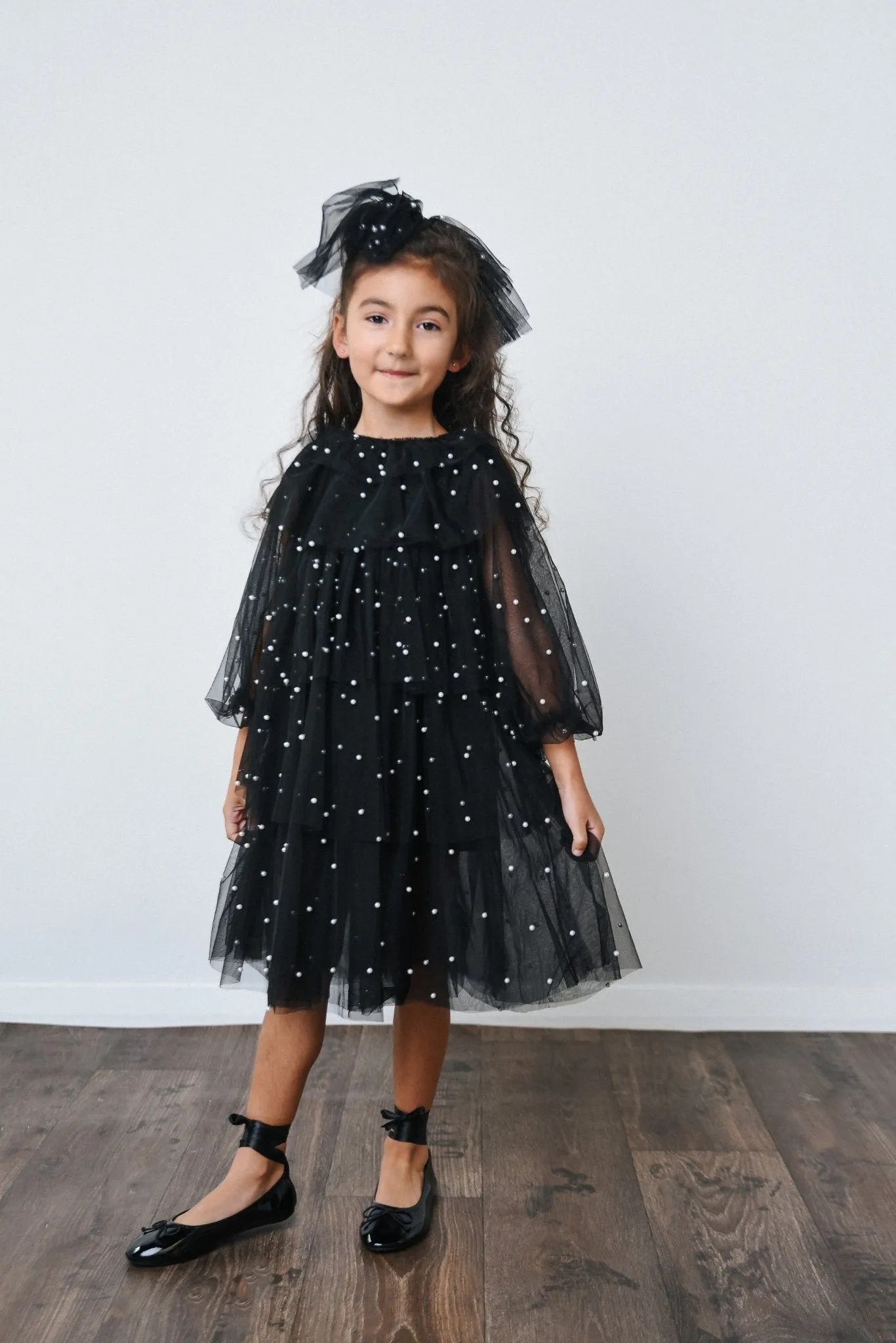 DOLLY Pearl Pierrot Tulle dress - Black