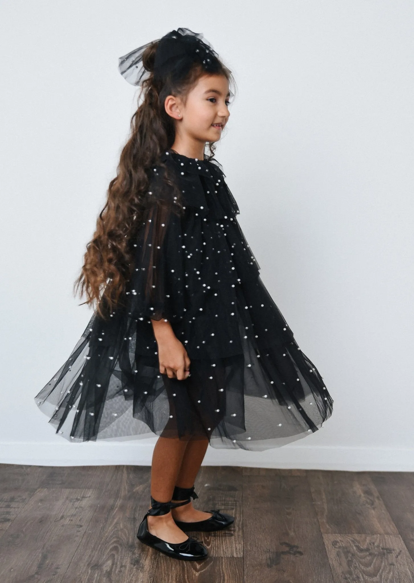 DOLLY Pearl Pierrot Tulle dress - Black