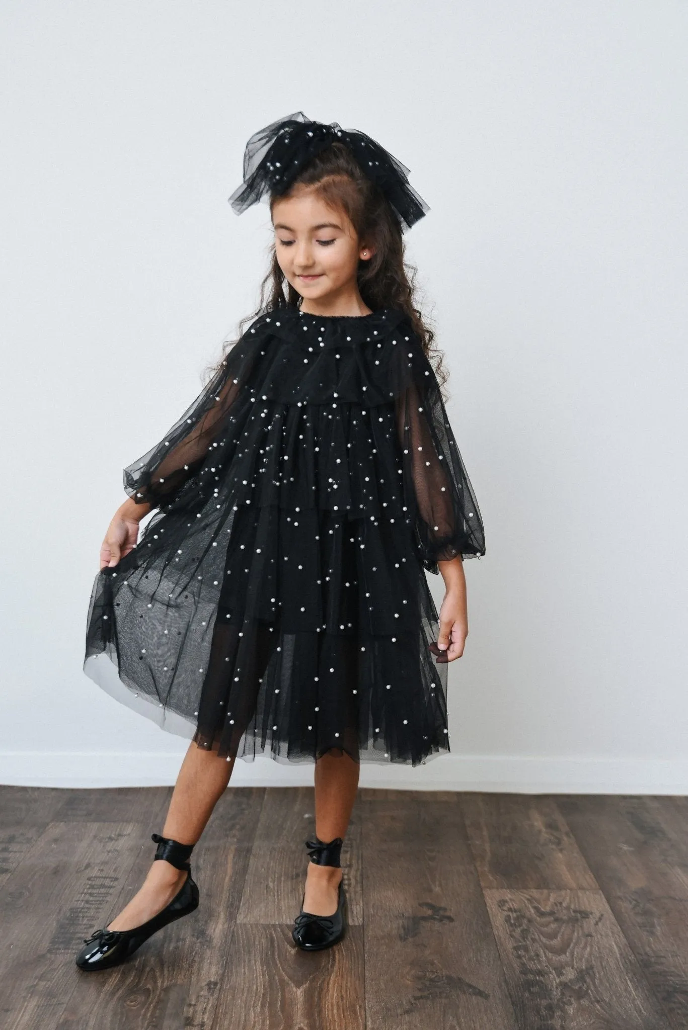 DOLLY Pearl Pierrot Tulle dress - Black