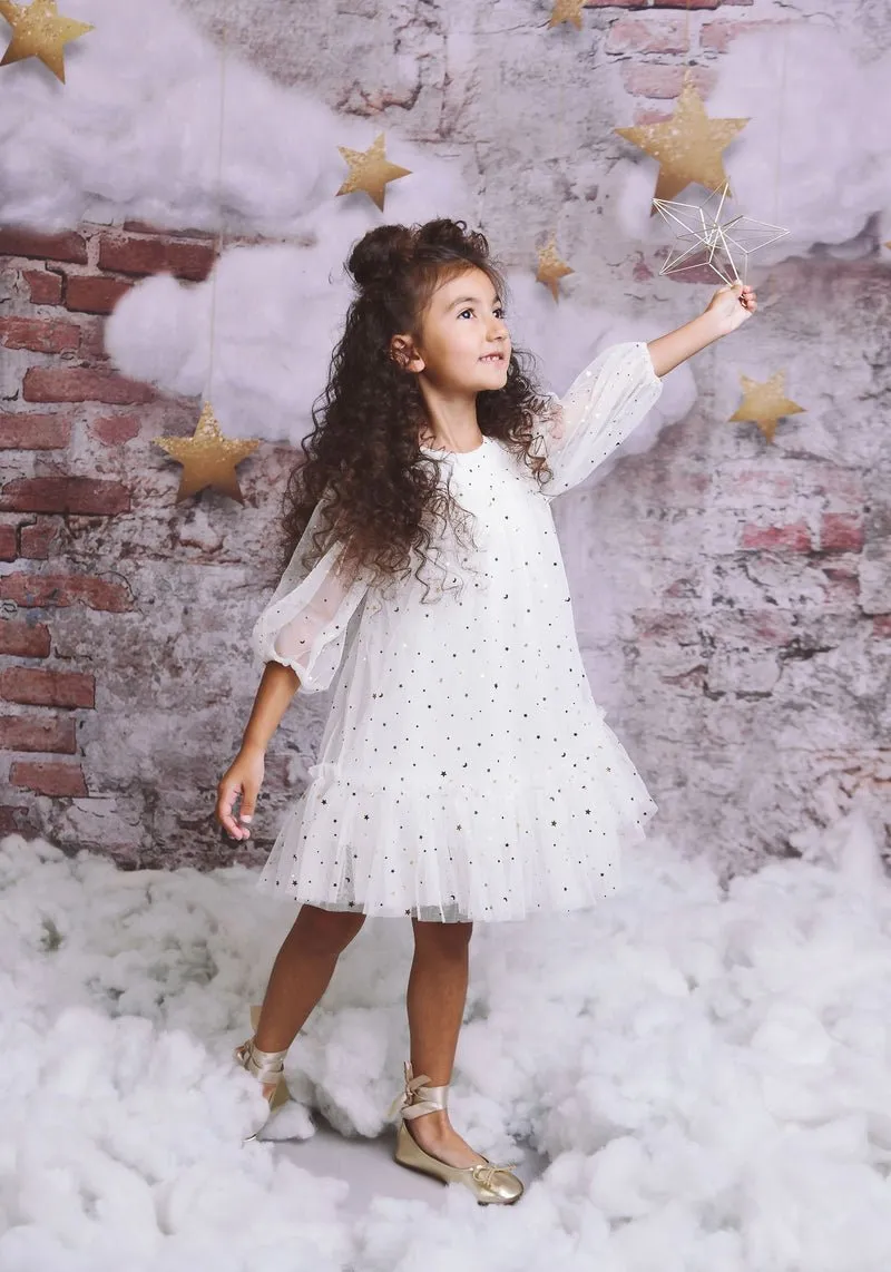 DOLLY Stars & Moon Tulle Empress Dress White