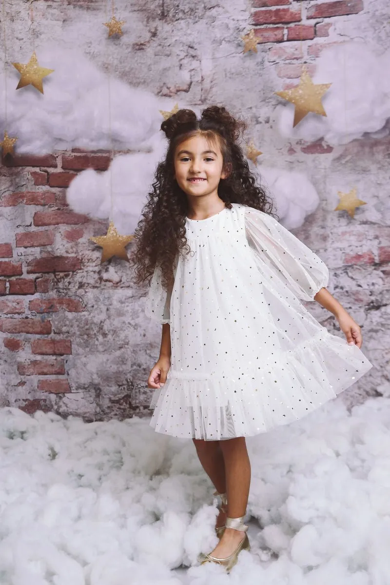 DOLLY Stars & Moon Tulle Empress Dress White